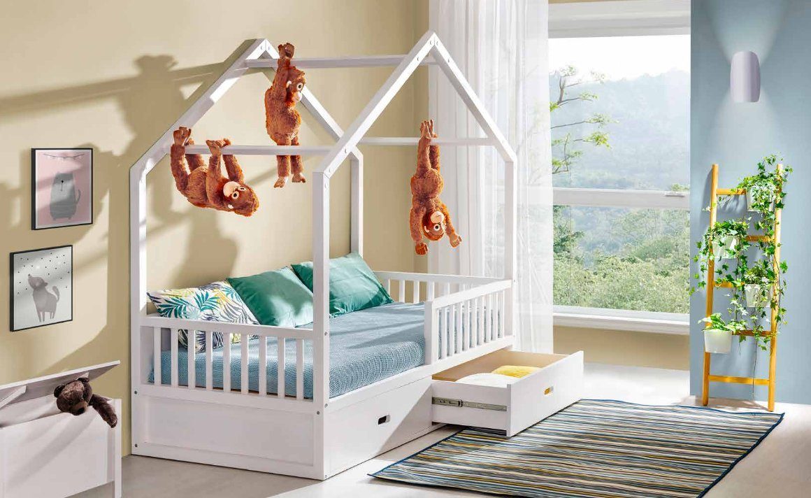 JVmoebel Kinderbett, Echtes Holz Etagen Bett Hochwertige Qualität Kinderzimmer Betten
