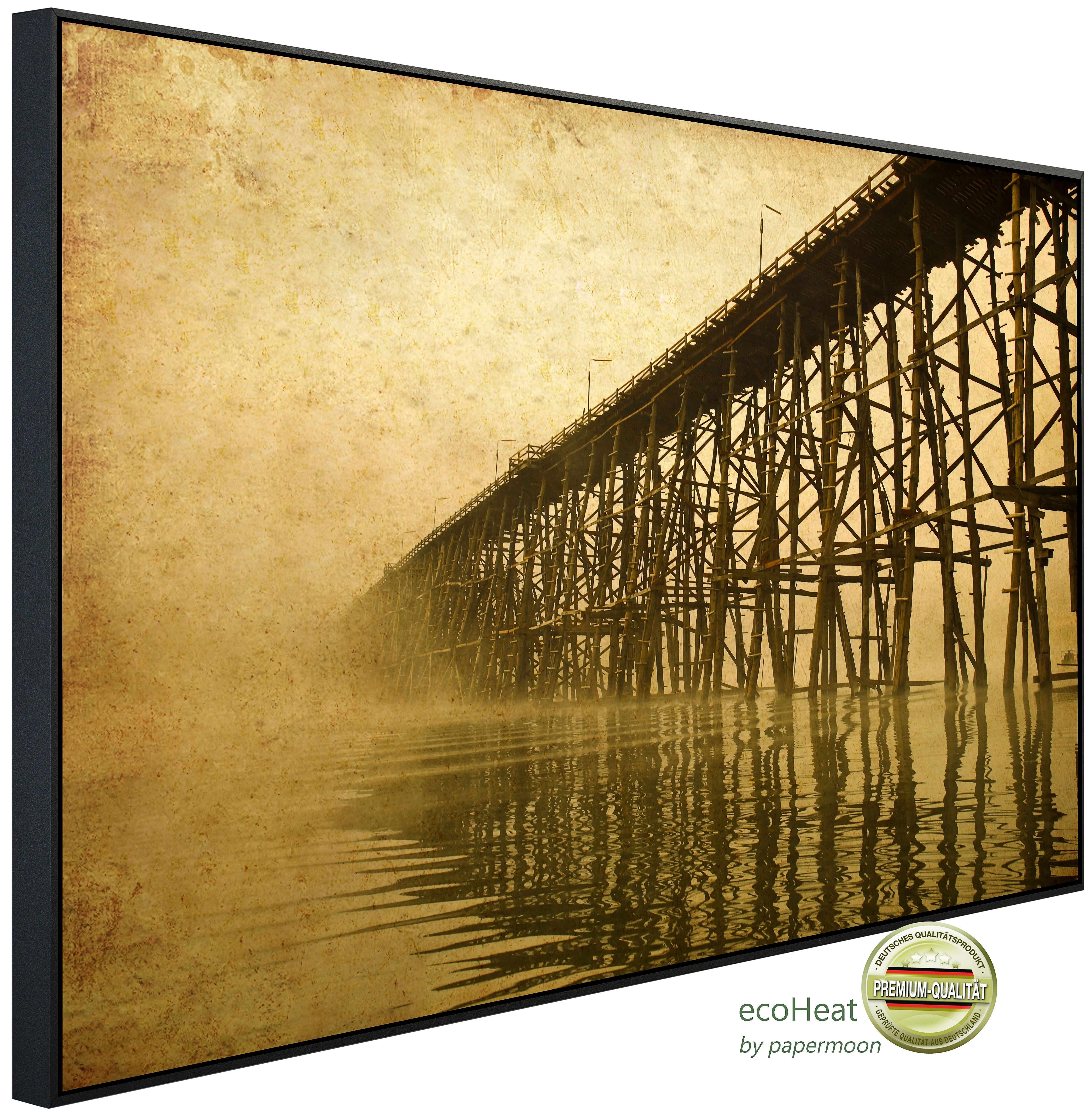 Papermoon Infrarotheizung INFRAROT-BILD-HEIZUNG, Holzbrücke, TÜV-Rheinland/GS zertifiziert, angenehme Strahlungswärme