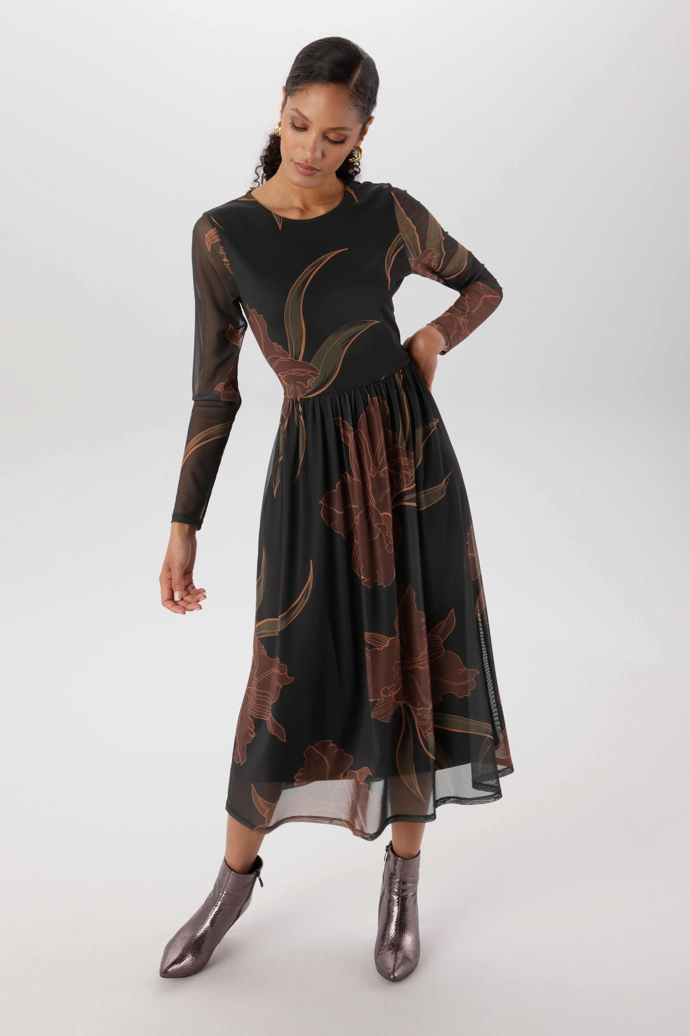 Aniston SELECTED Maxikleid in Mesh-Qualität und Gummizug in der Taille - NEUE KOLLEKTION – Bild 4 von 5