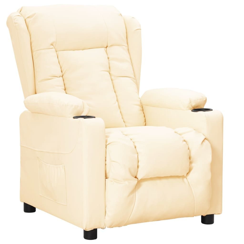 vidaXL Sessel Relaxsessel Creme Kunstleder (1-St) günstig online kaufen