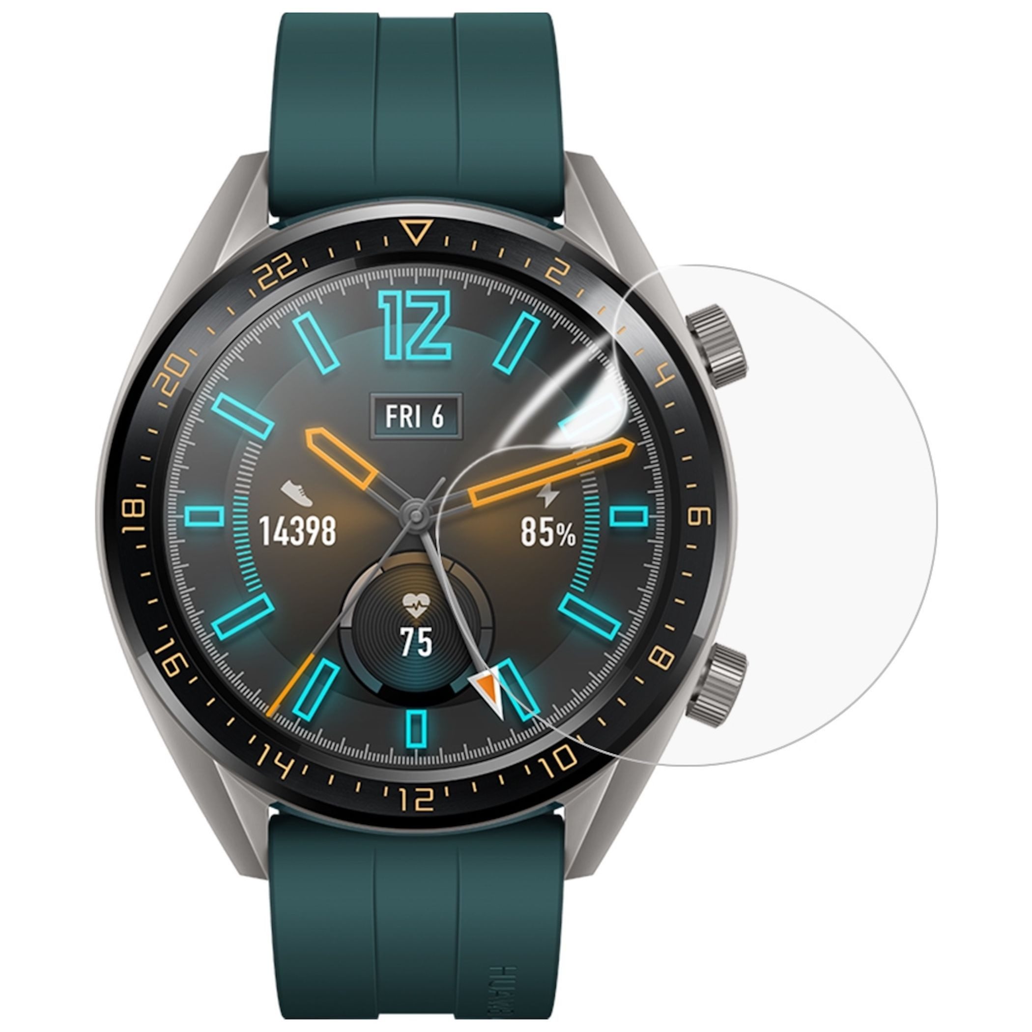 Wigento Displayschutzfolie Hydrogel für Huawei Watch GT Runner 2 Full Cover Folie Selbstheilend für Huawei Watch GT Runner 2, Hydrogel Display Schutz Folie