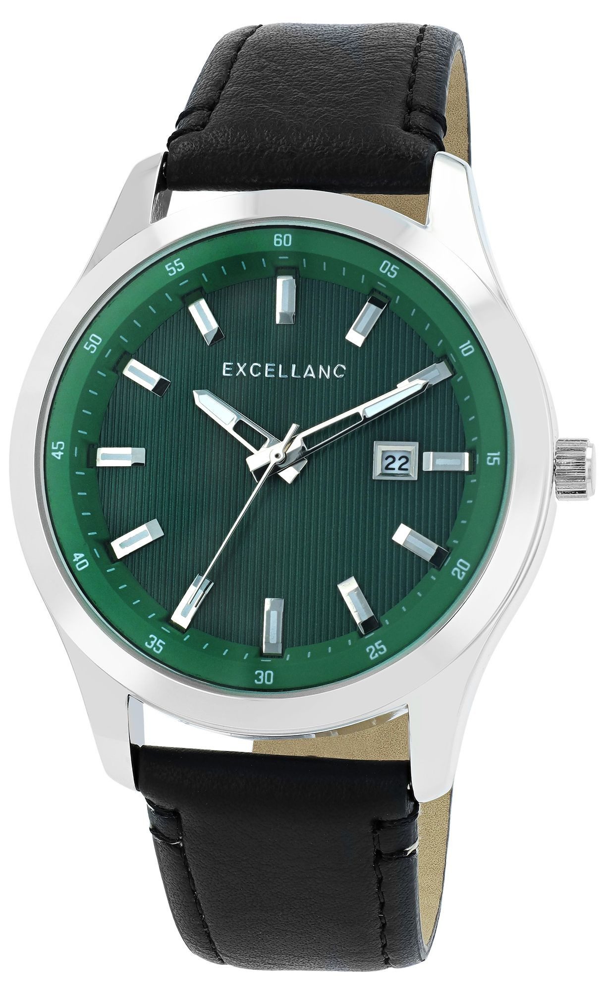 Quarzuhr 2900240 Excellanc Herrenuhr, Armband aus Lederimitat