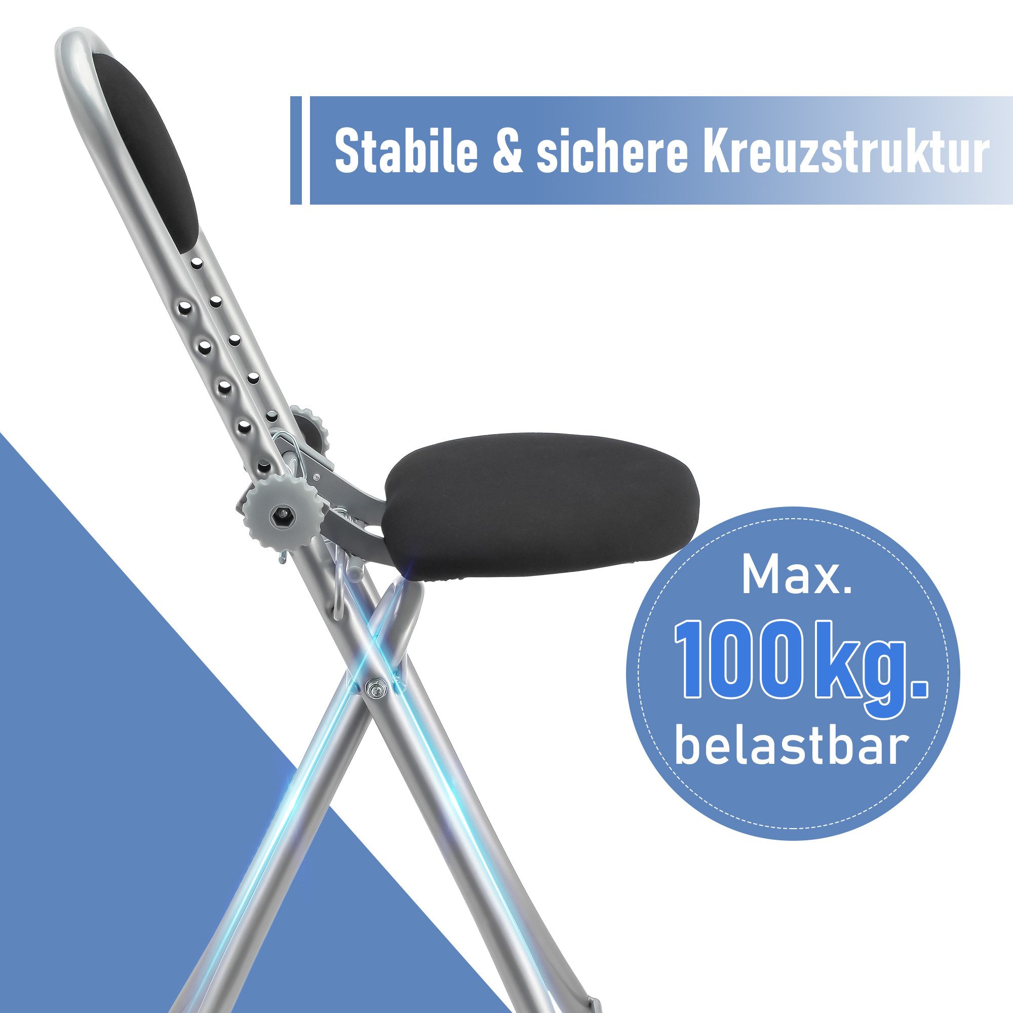 Ribelli Stuhl Bügelstehhilfe, schwarz