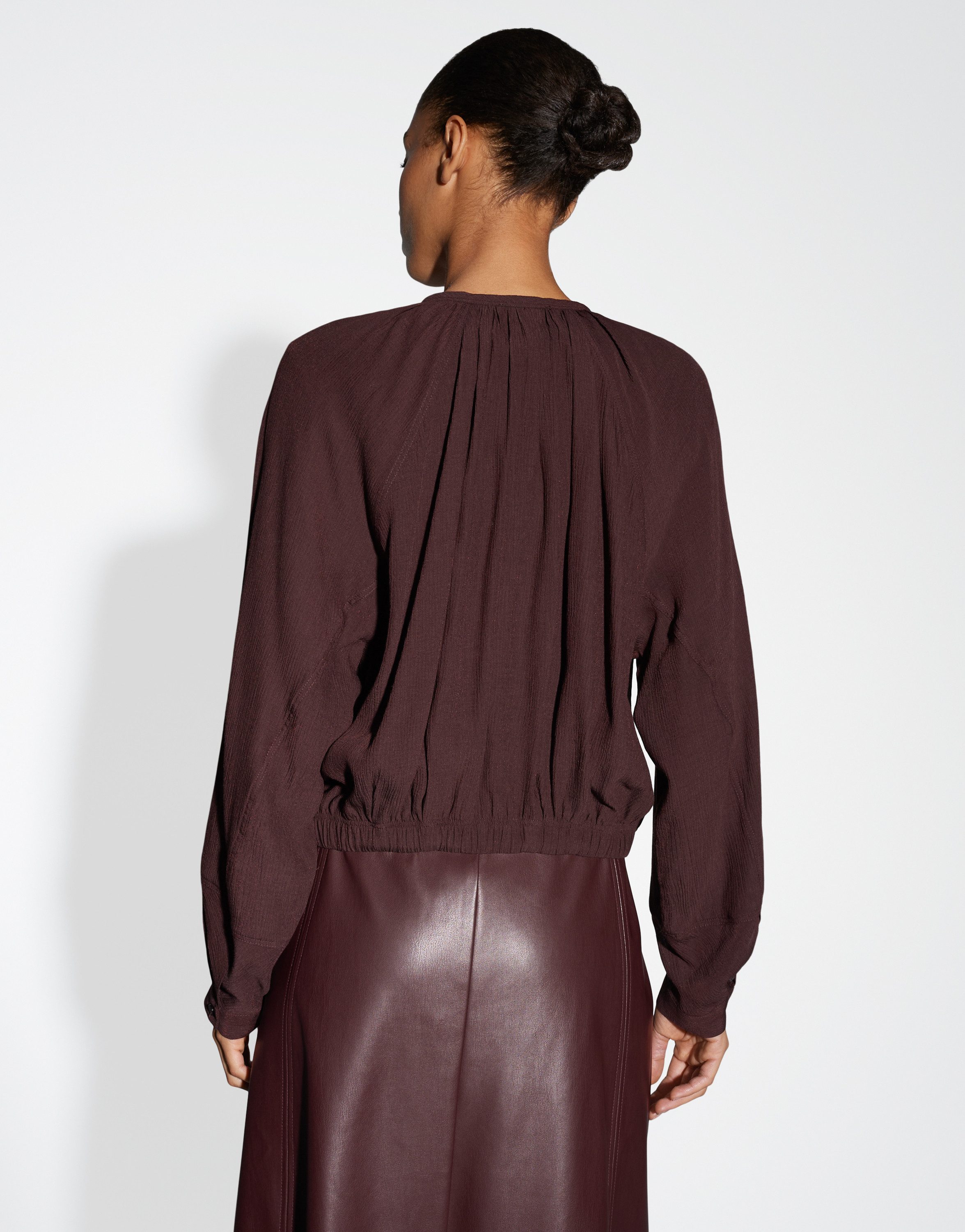 OPUS Langarmbluse FALUNA Wide mit feiner Kreppstruktur günstig online kaufen