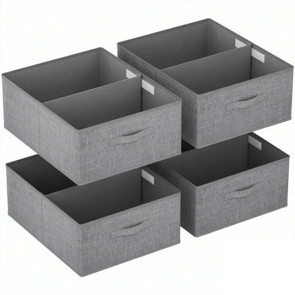 Lifewit Aufbewahrungsdose Groß faltbarer Kleiderschrank, Aufbewahrungskorb mit Trennwand (4 St)