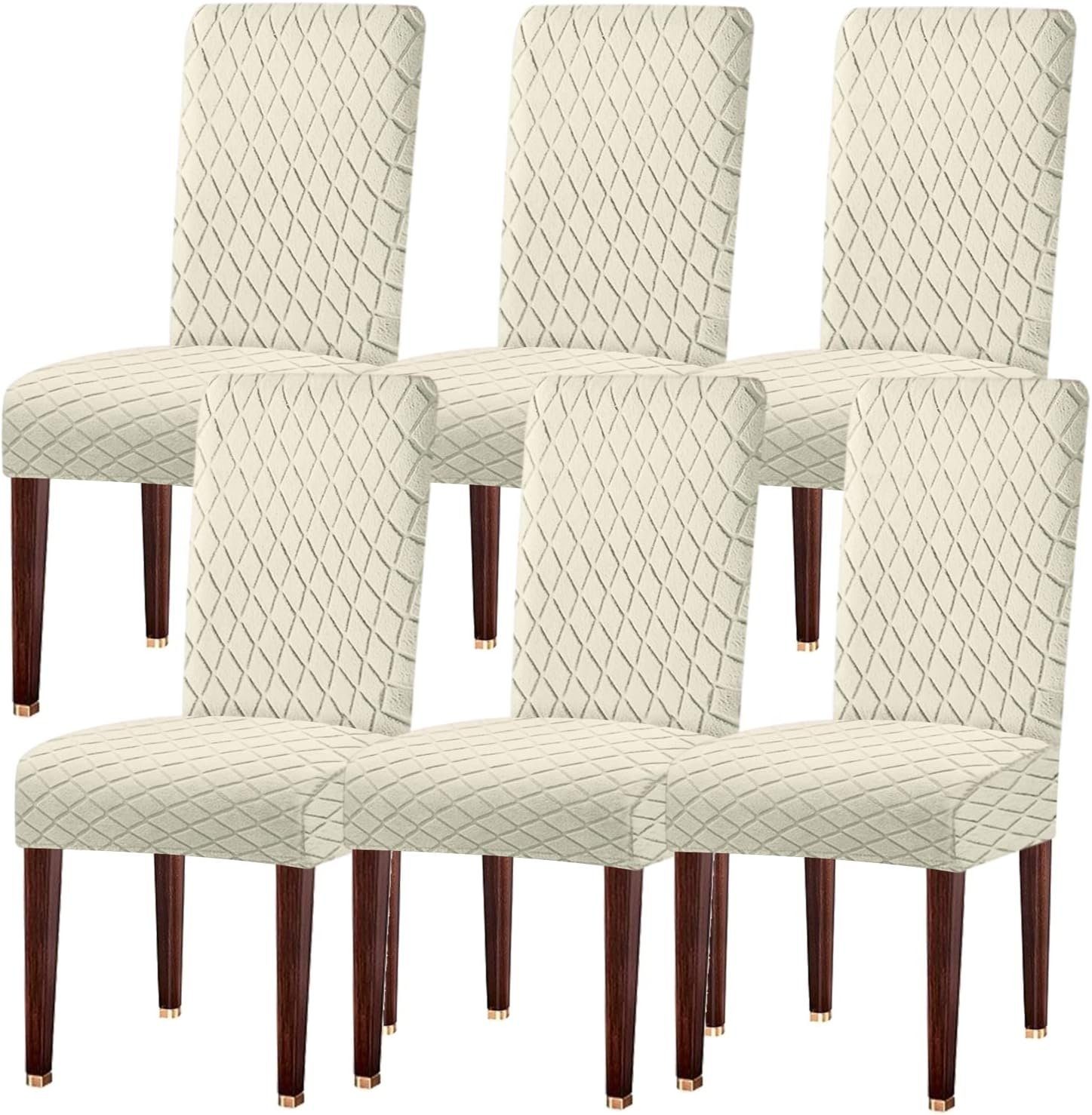 Coonoor Stuhlhusse geschwungener Stuhlbezug,Elastischer Jacquard-Esszimmers günstig online kaufen