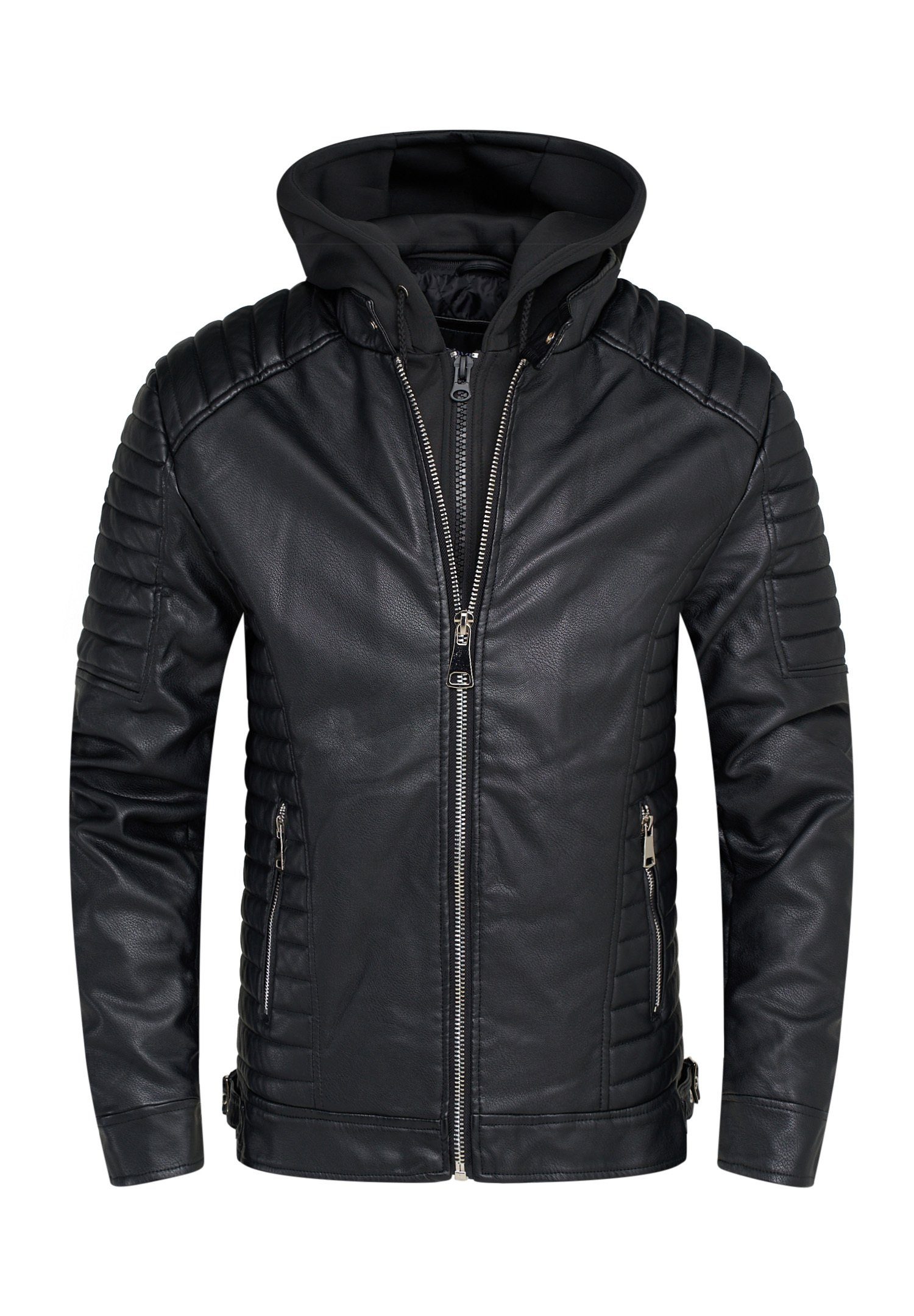 behype Lederimitatjacke MJGLENDALE im Biker-Stil mit günstig online kaufen