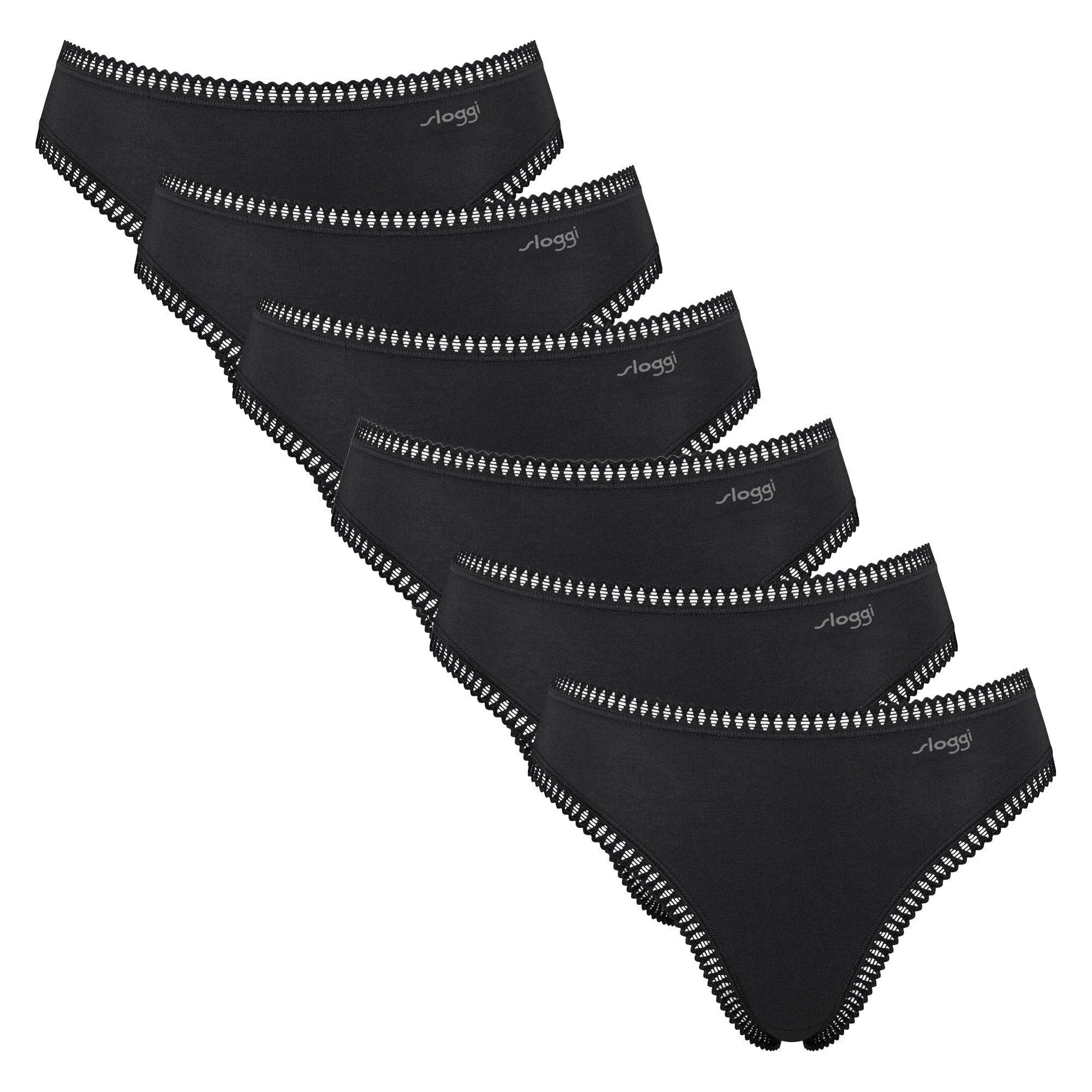 Slip Damen Slip 6er Pack Baumwolle