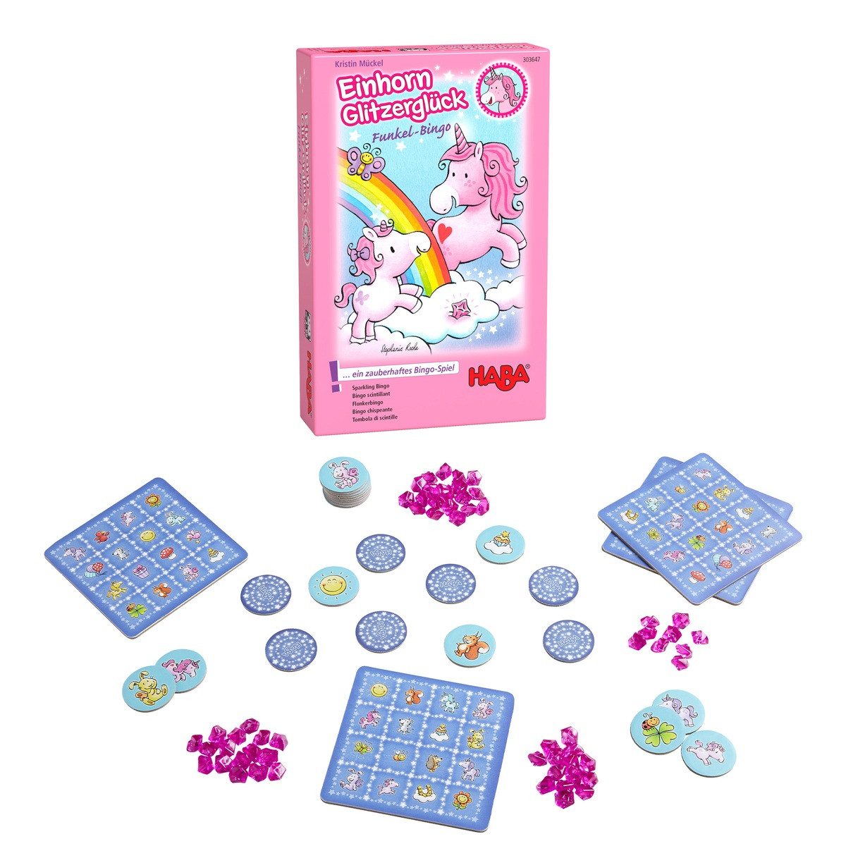 Haba Spiel HABA Legespiel Einhorn Glitzerglück Funkel-Bingo