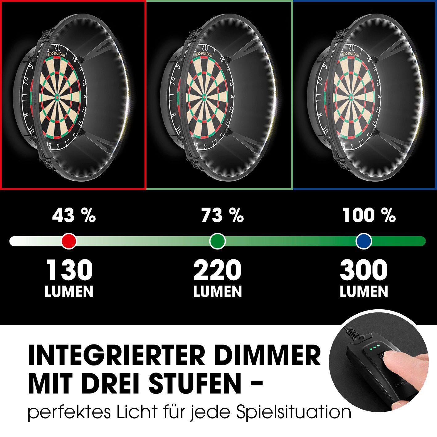 #DoYourDart Dartscheibe -Beleuchtung zur schattenfreien Ausleuchtung – Bild 5 von 5