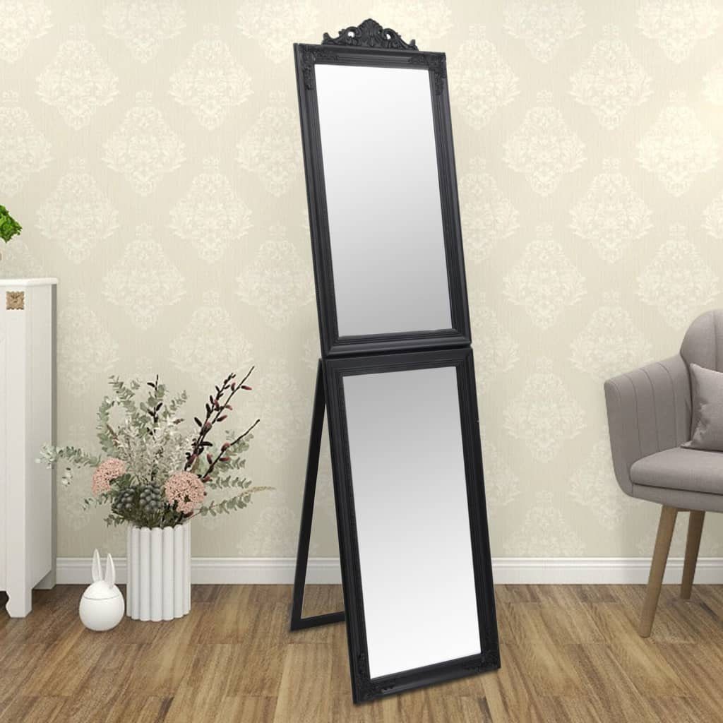 Schwarz Standspiegel 40x160 cm Wandspiegel furnicato