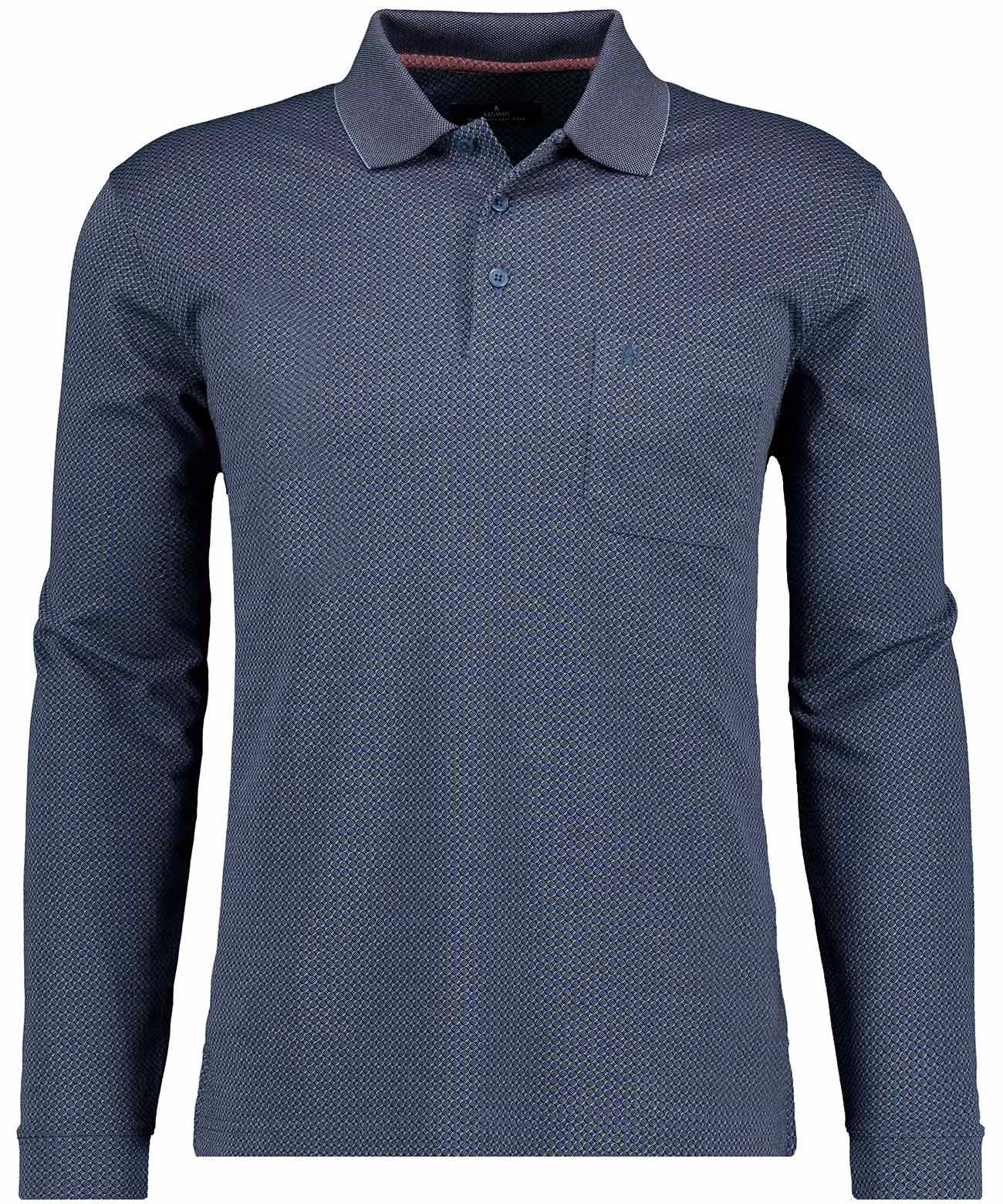 RAGMAN Langarm-Poloshirt