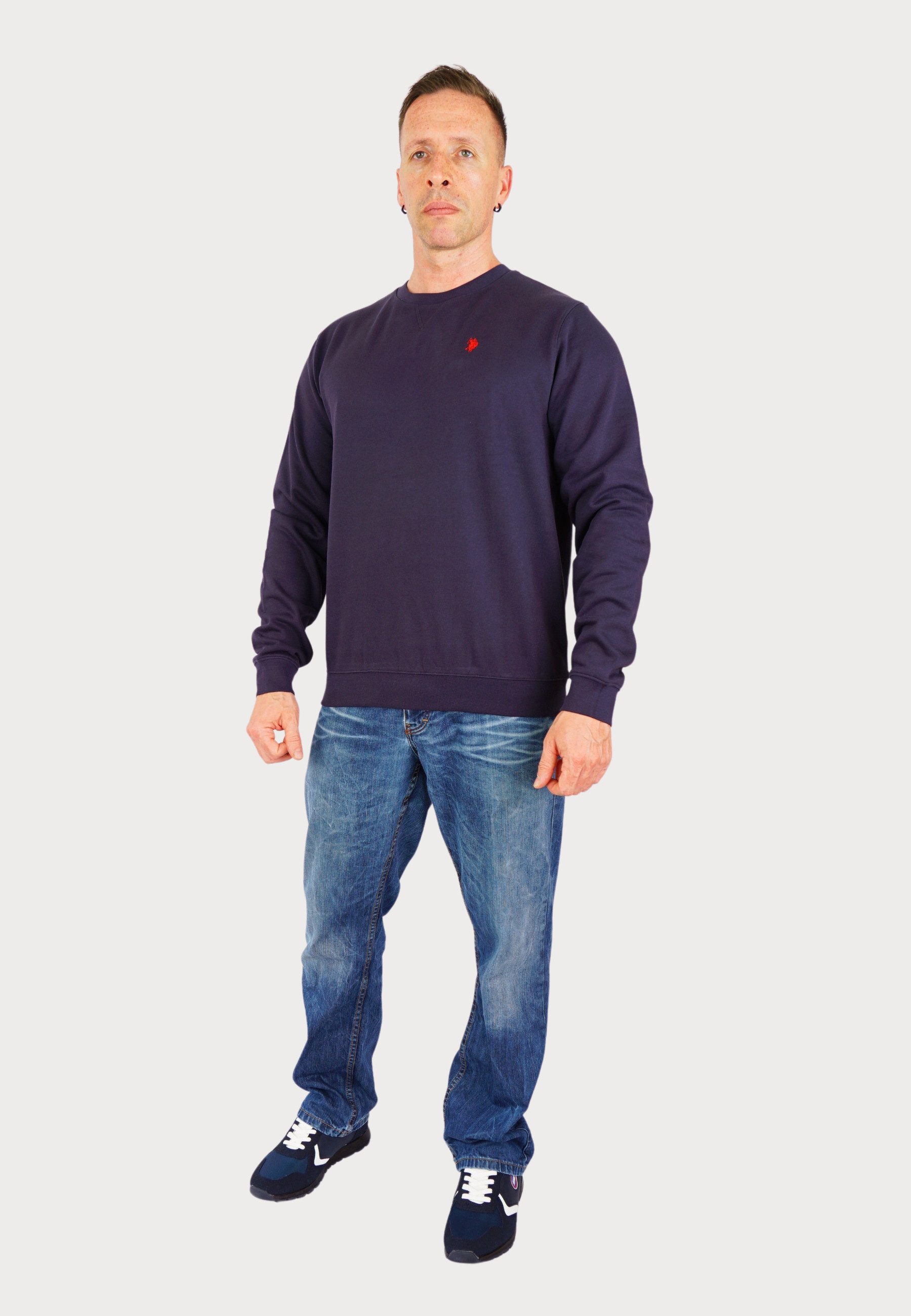 U.S. Polo Assn. Strickpullover Sweatshirt R-Neck Pullover (1-tlg) günstig online kaufen