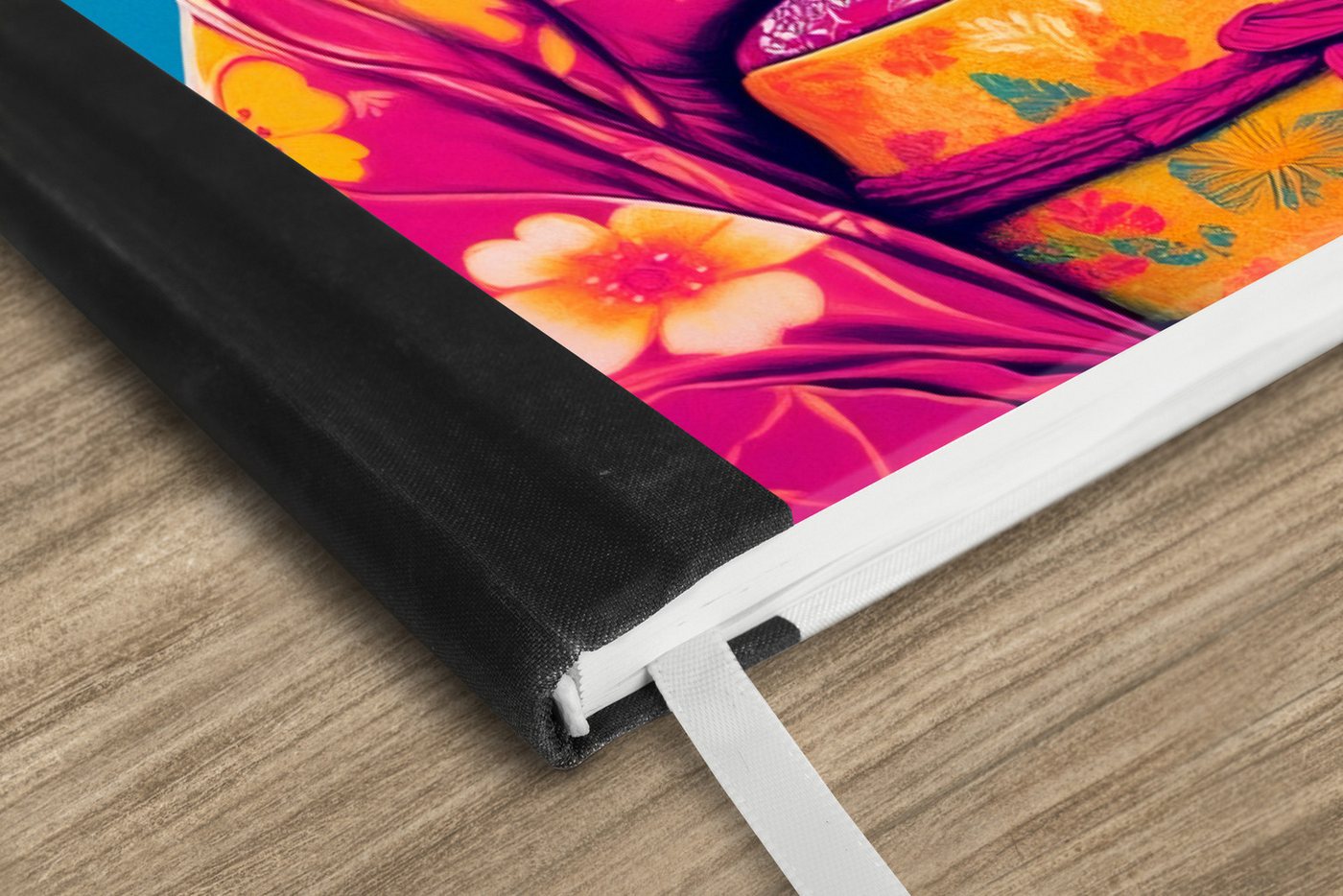 Thumbnail - MuchoWow Notizbuch Kuh - Blütenkranz - Ohrringe - Kimono, Notebook, Notizblock a5, Tagebuch, Journal Liniert