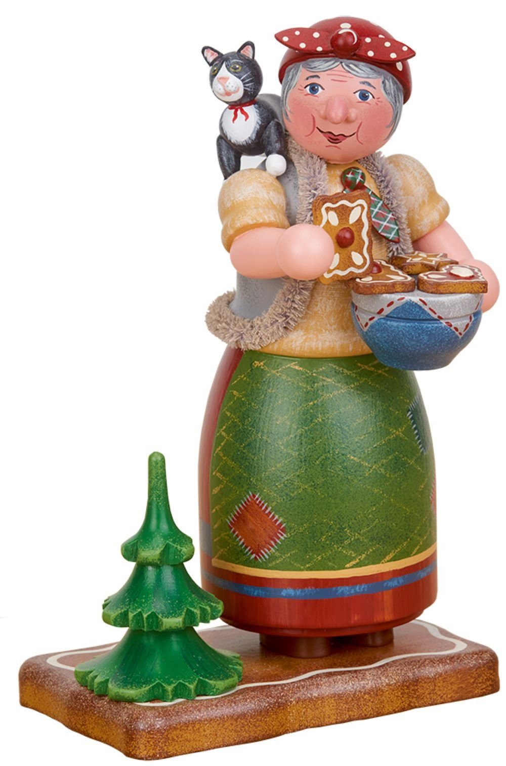 Hubrig Volkskunst GmbH Räuchermännchen Hexe, Höhe ca. 20 cm, handbemalt