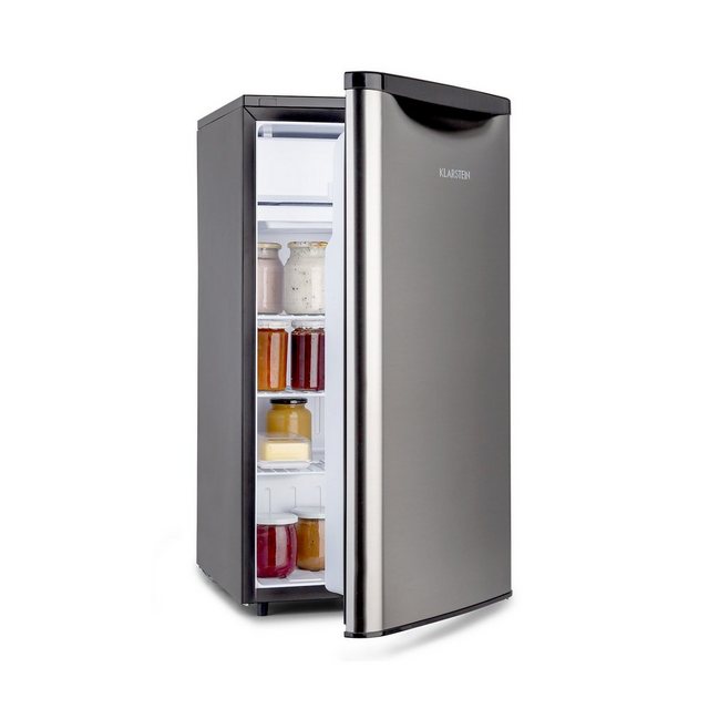 Klarstein Getränkekühlschrank HEA19-Yummy-90Lblk 10035212, 84 cm hoch, 45 cm breit, Kühlschrank mit Gefrierfach Kühl Gefrierkombination freistehend