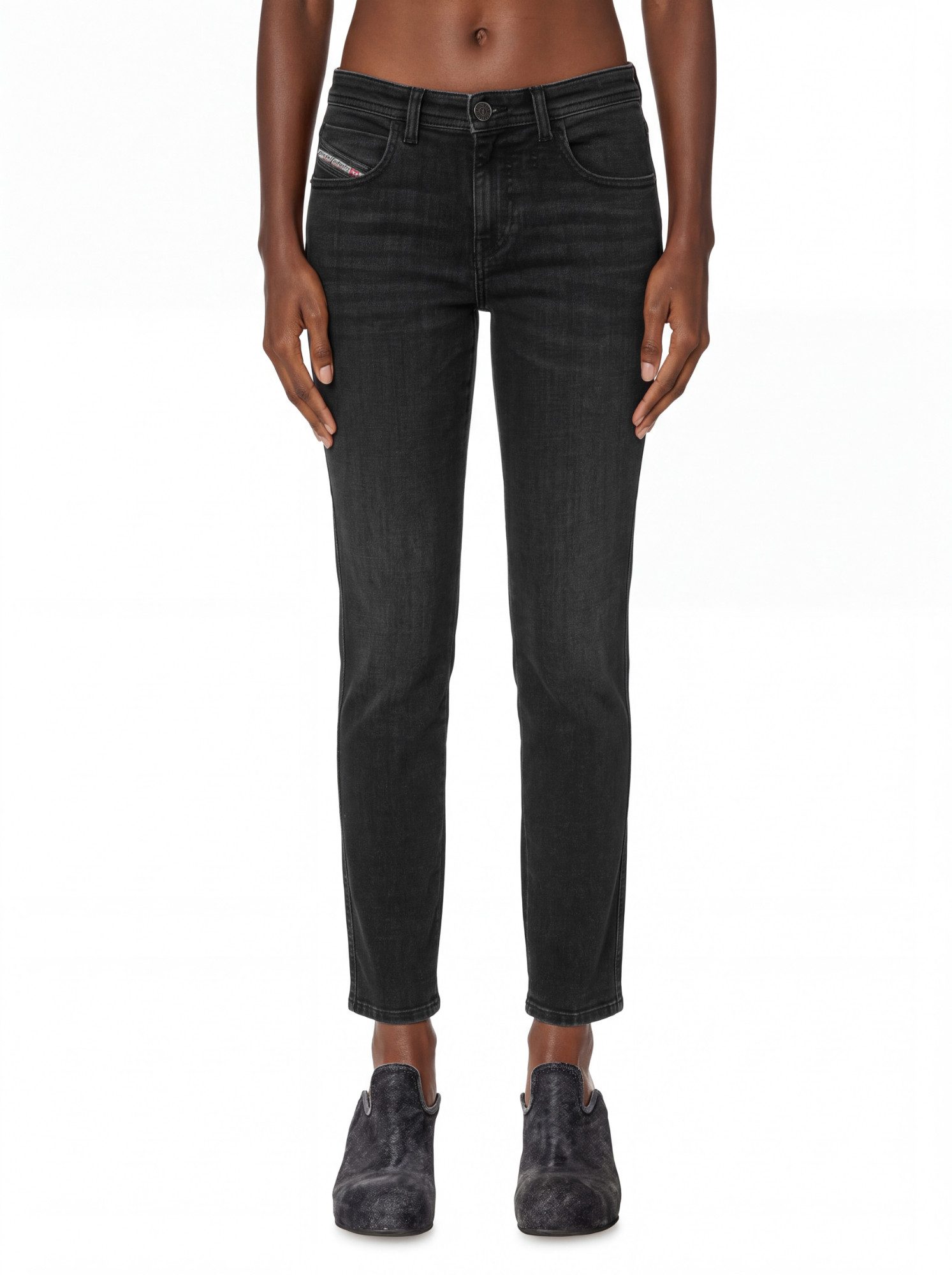 Diesel Skinny-fit-Jeans verkürzte Beinpartie, gerader Beinabschluss - 2015 BABHILA R9G61