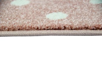 Kinderteppich Teppich Kinderzimmer Hüpfspiel Muster rosa grau, Carpetia, rechteckig, Höhe: 13 mm