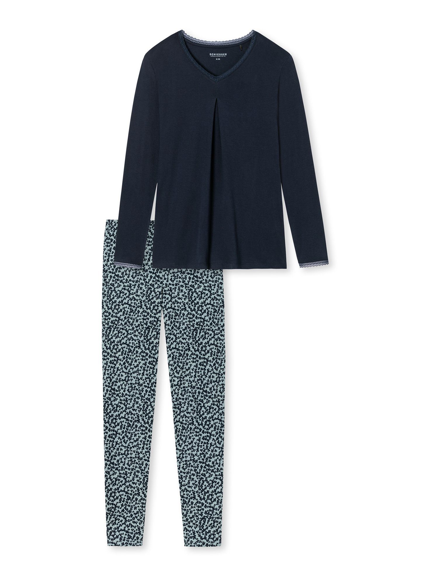 Schiesser Pyjama Classic Comfort Fit Blau | BH-Sets