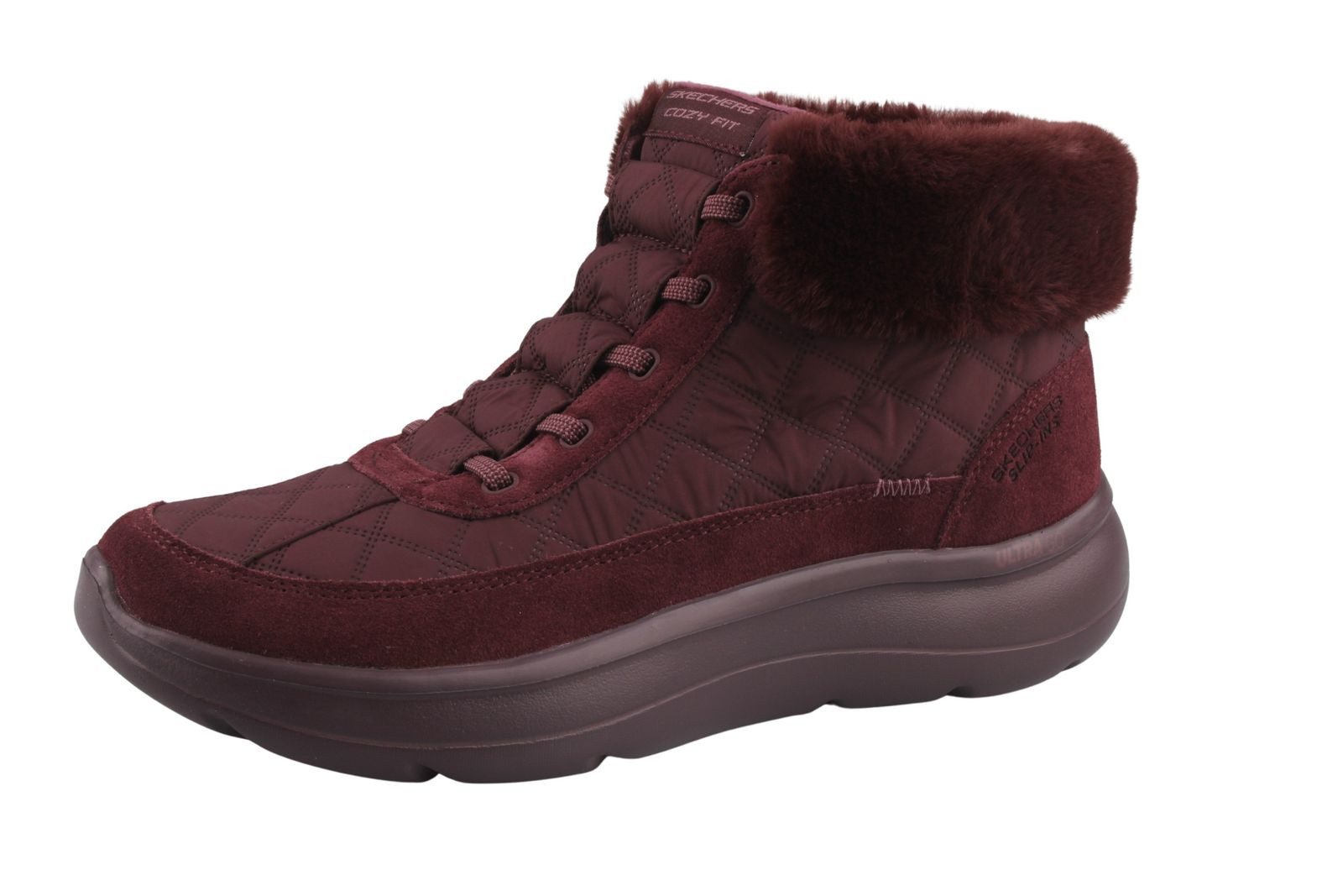 Skechers 144844-BURG Stiefelette Damen-Boots mit Hands Free Slip-ins