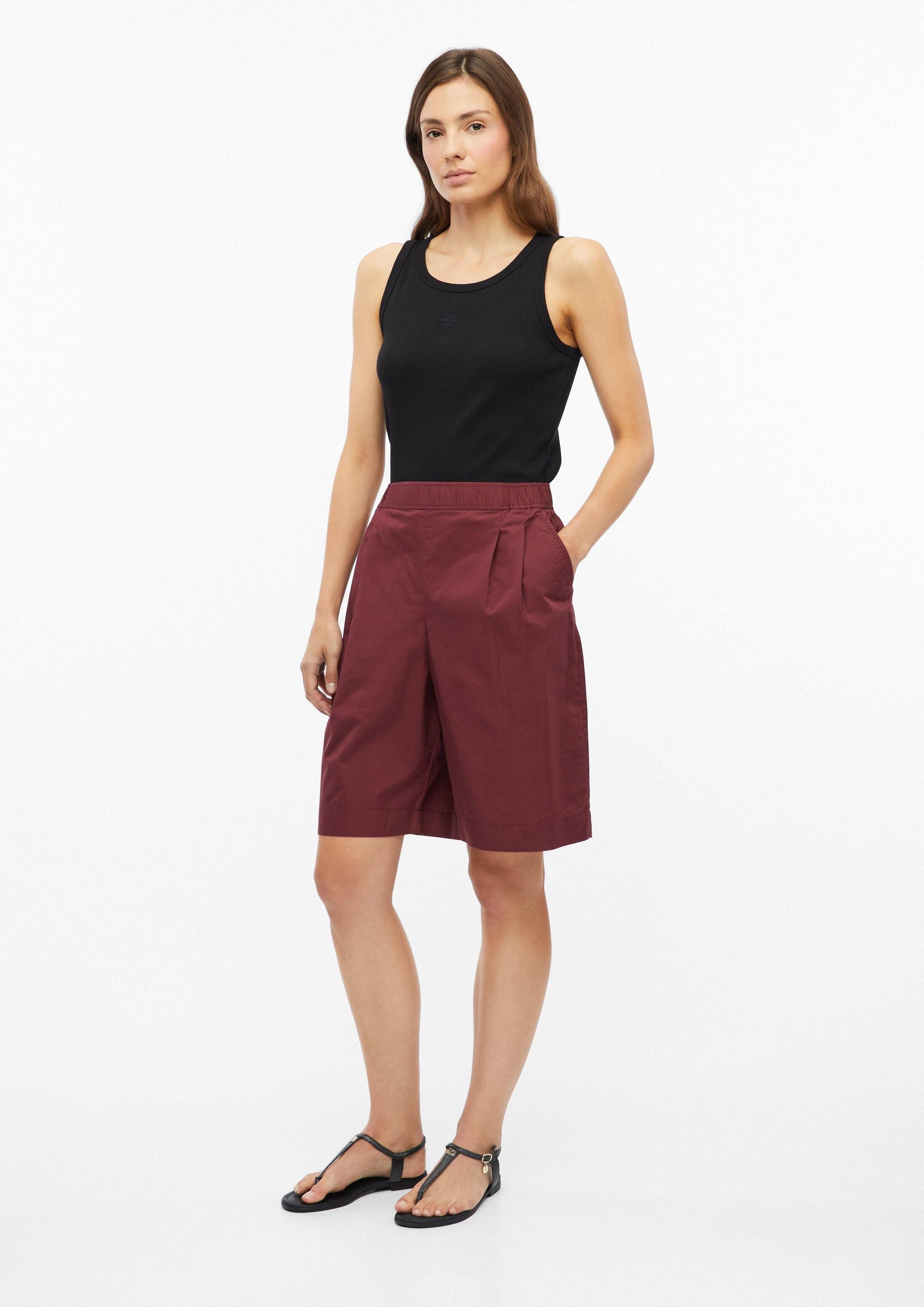 s.Oliver Shorts Hose Bermudahose aus Popeline mit Falten
