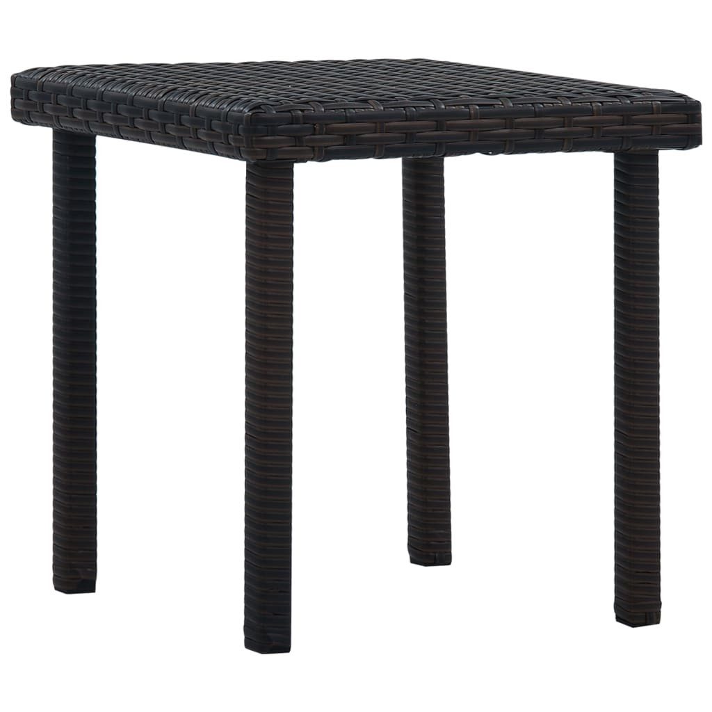 Gartentisch Garten-Beistelltisch Braun 40×40×40 cm Poly Rattan