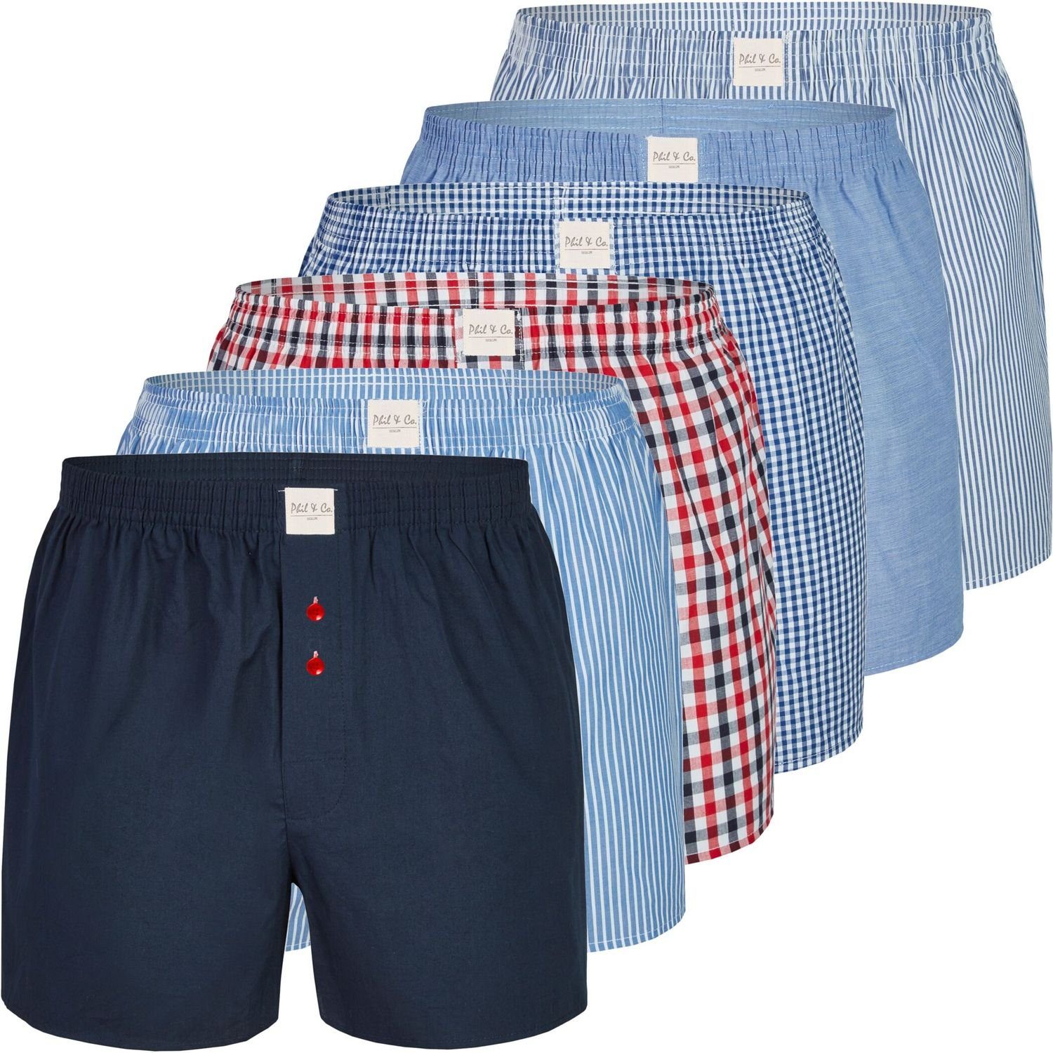 Phil & Co. Boxershorts 6er Pack günstig online kaufen