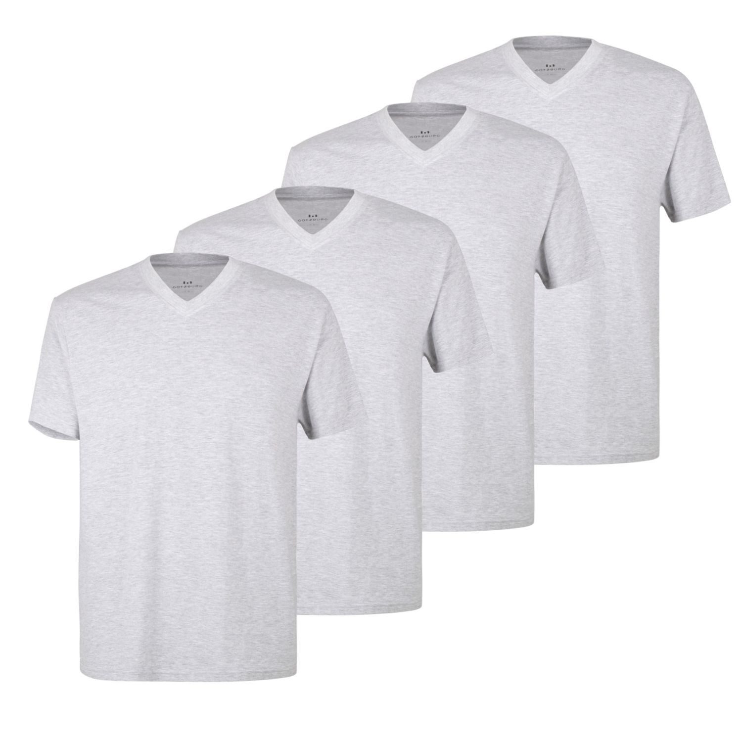GÖTZBURG T-Shirt mit V-Ausschnitt, kurzarm, Premium-Qualität im 4er Pack günstig online kaufen