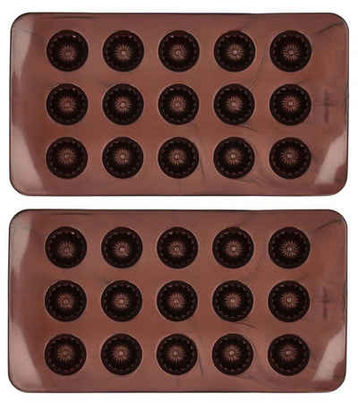 Birkmann Pralinenform CHOCOLATERIE, 2er Set, Braun, Silikon, Gugelhupf, (2-tlg), BPA-frei