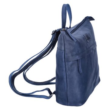 The Skandinavian Brand Freizeitrucksack The Skandinavian Brand Damen Leder Rucksack Blue (1-tlg)