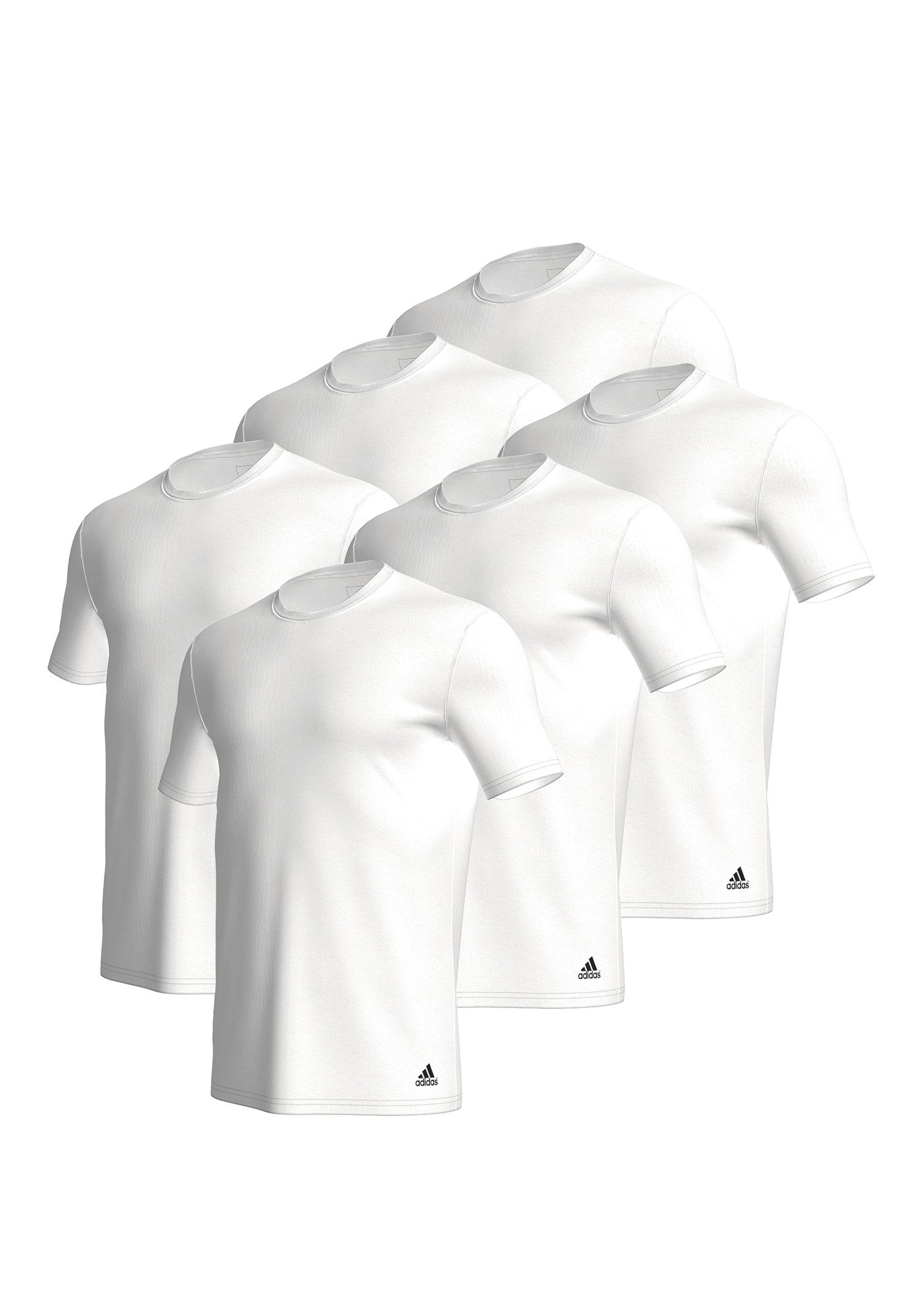 Performance adidas Neck Shirt Crew (6PK) White Poloshirt