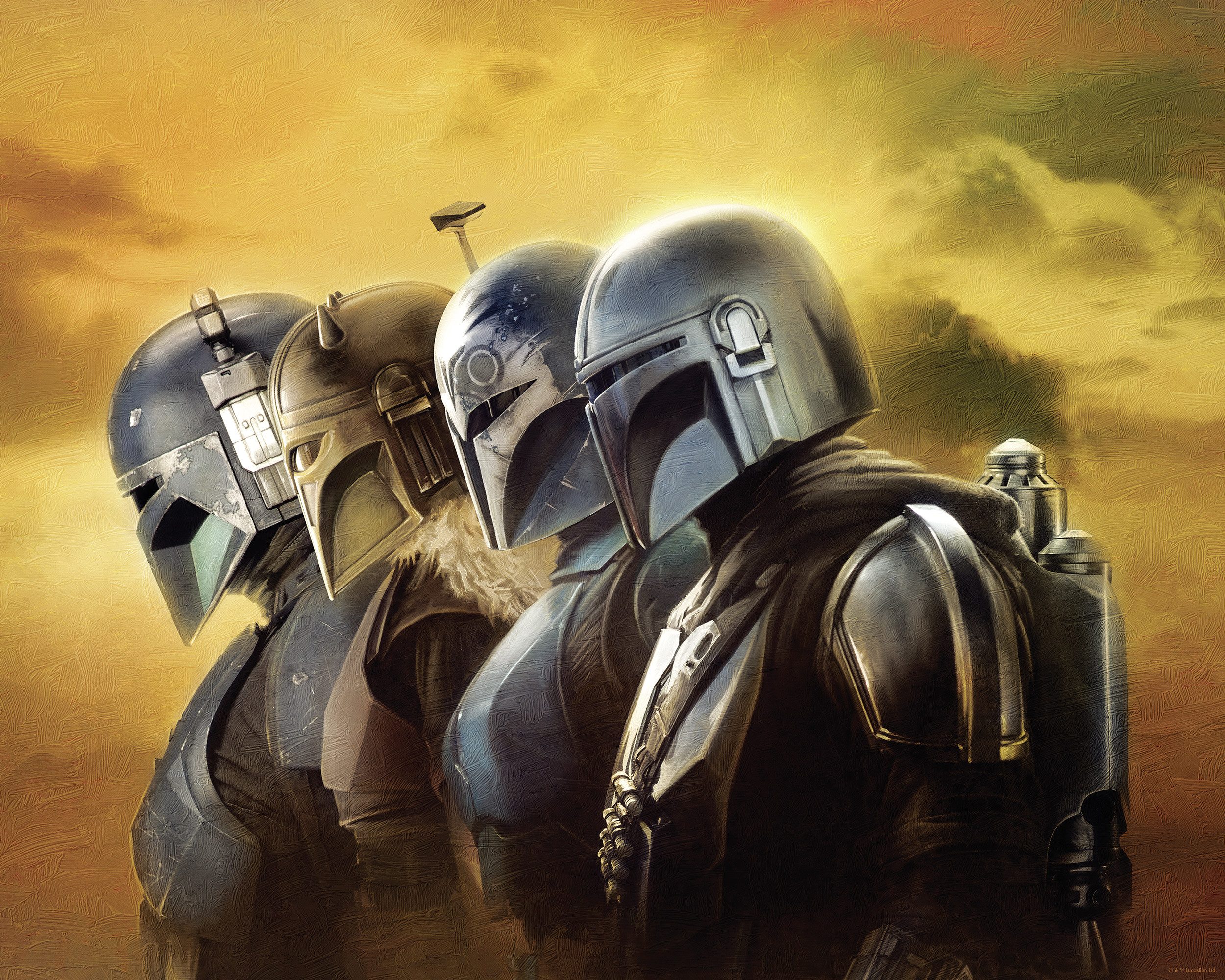 Komar Wandbild Star Wars The Mandalorian Line Up, Disney (Set, 1 St), 40 x 50 cm (Breite x Höhe) - Kinderzimmer, Dekoration