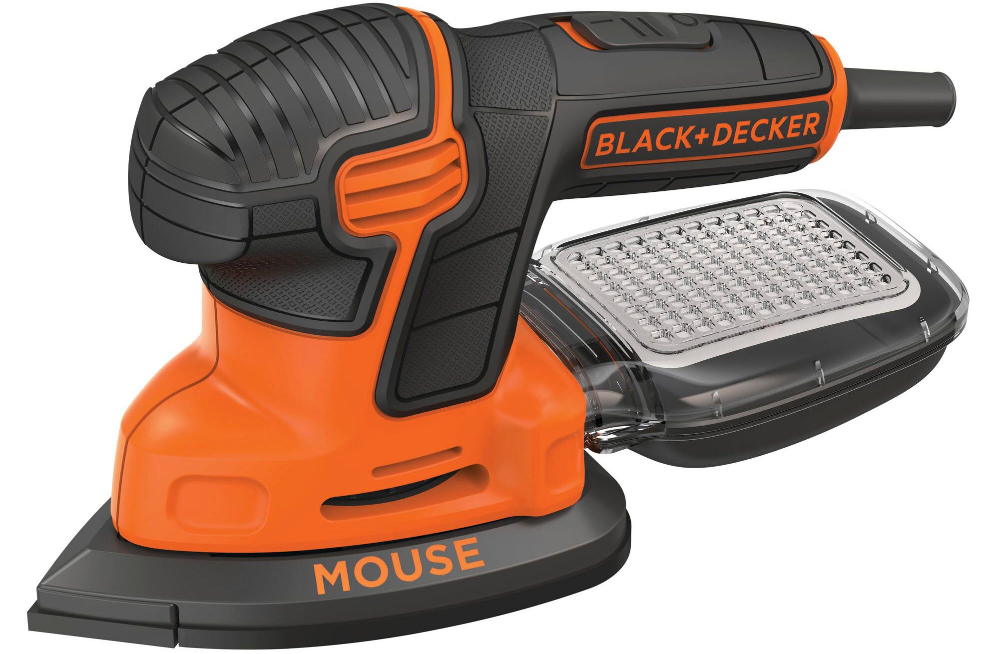 Black + Decker Deltaschleifer 120W Kompakt-Dreieckschleifer Mouse, mit Fingerschleiferaufsatz und 3 x Schleifgitter