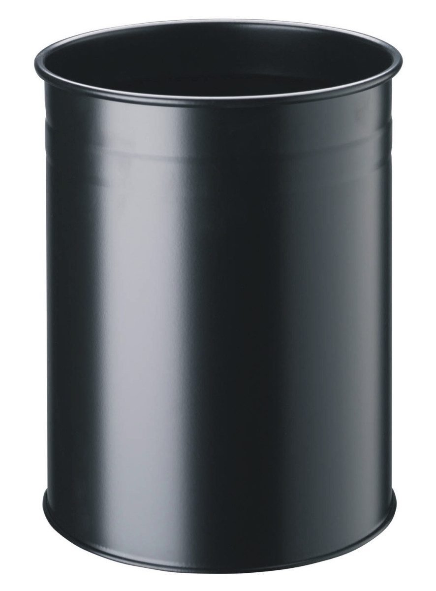 DURABLE Papierkorb Papierkorb Metall rund 15l schwarz