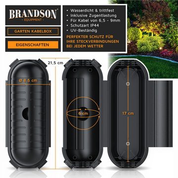 BEARWARE Kabelbox wetterbeständige Schutzbox für Verlängerungskabel, (1-tlg), 210mm x 85 mm Garten outdoor IP44 wasserdichte Safe Box, schwarz