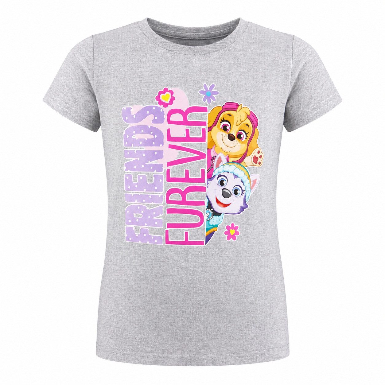 PAW PATROL Print-Shirt Paw Patrol Skye Everest Mädchen T-Shirt Grau Gr. 98-128 Baumwolle