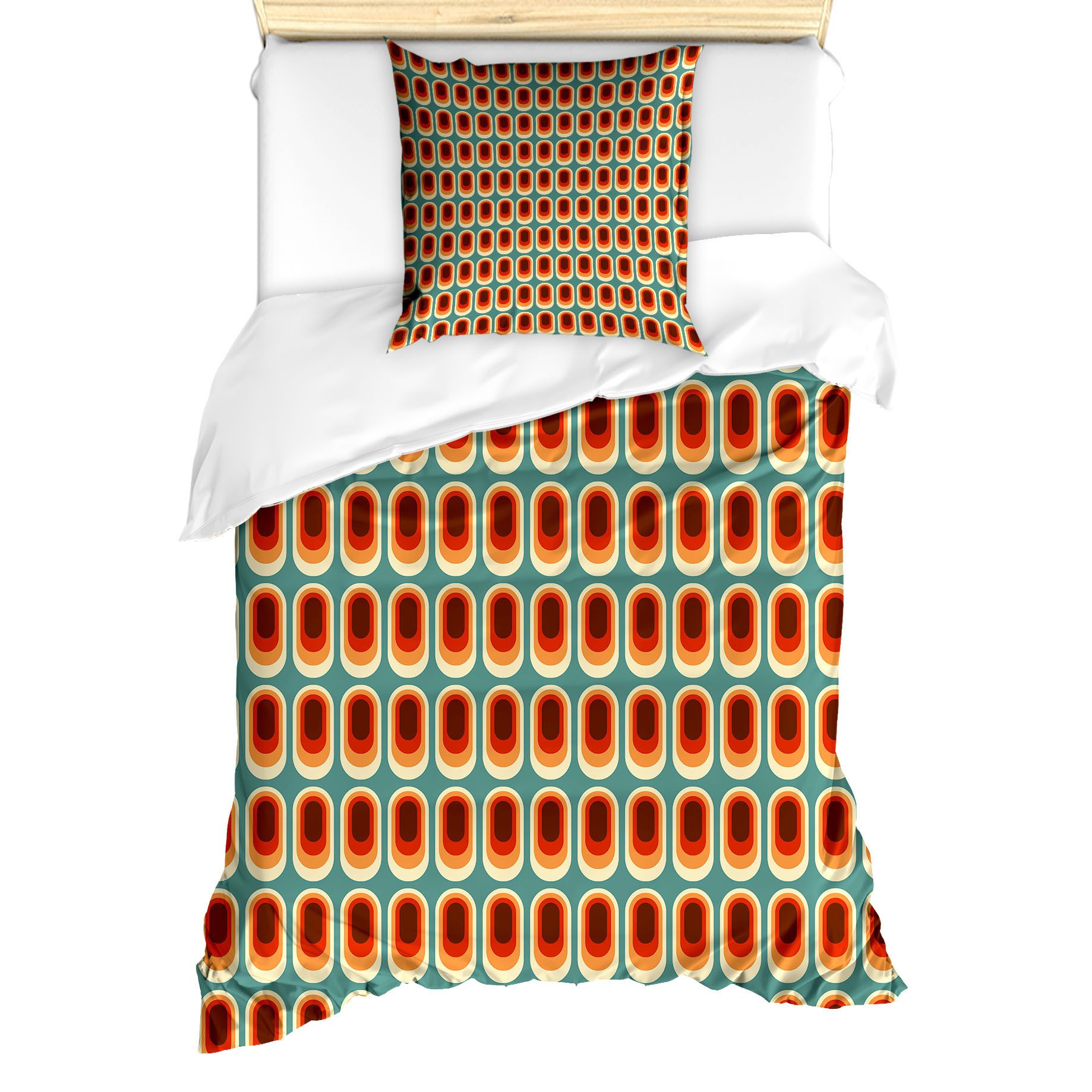 Abakuhaus Bettwäsche Milbensicher Allergiker geeignet mit Kissenbezug, Microfaser, Retro Vintage Mode-Ethno