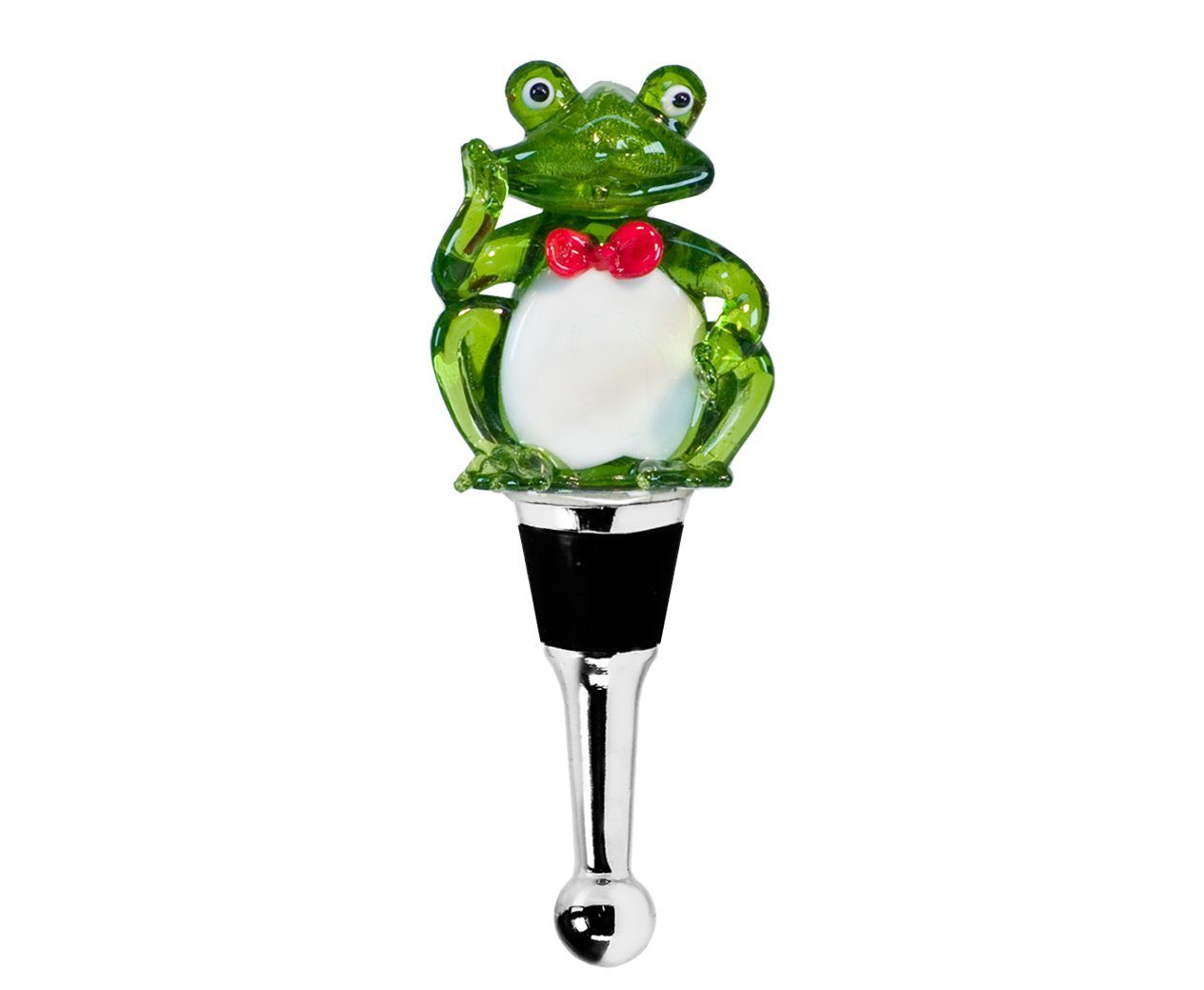 EDZARD Flaschenverschluss Frosch, Flaschenkorken für Champagnerflaschen im Stil traditioneller Glaskunst
