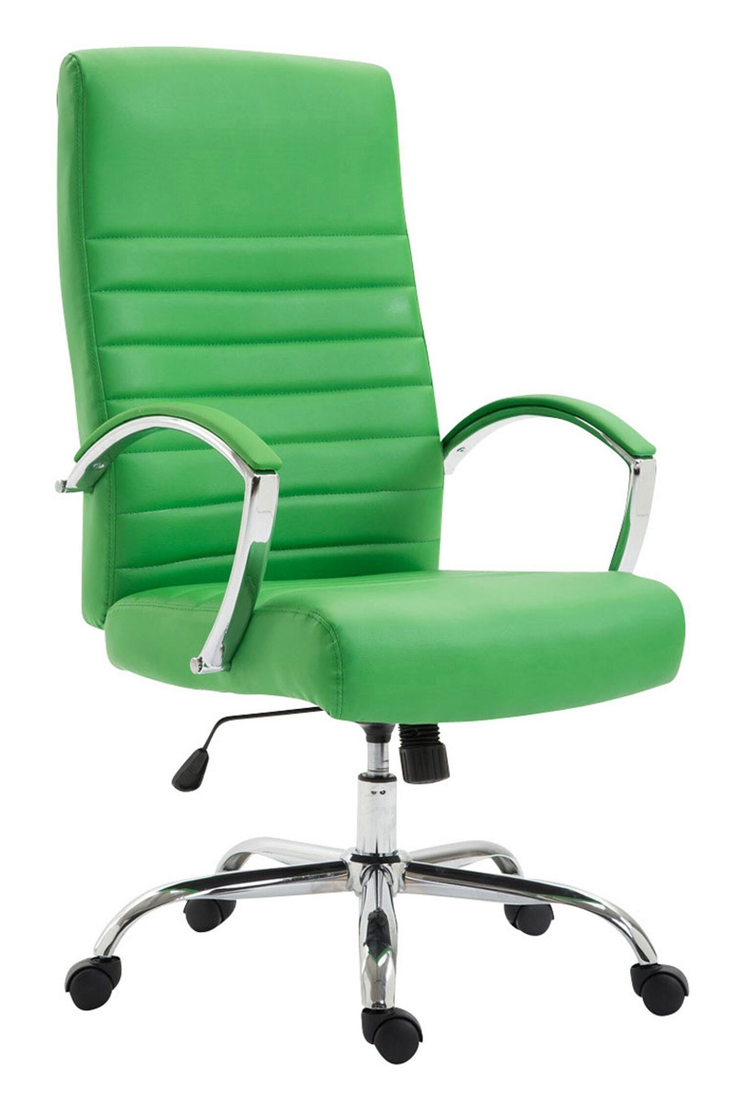 Nur jetzt Rabatt TPFLiving Bürostuhl Vallon Bürostuhl und Metall XXL), Sitz: 360° (Schreibtischstuhl, - chrom mit grün drehbar Chefsessel, höhenverstellbar Gestell: - Rückenlehne Drehstuhl, Kunstleder bequemer