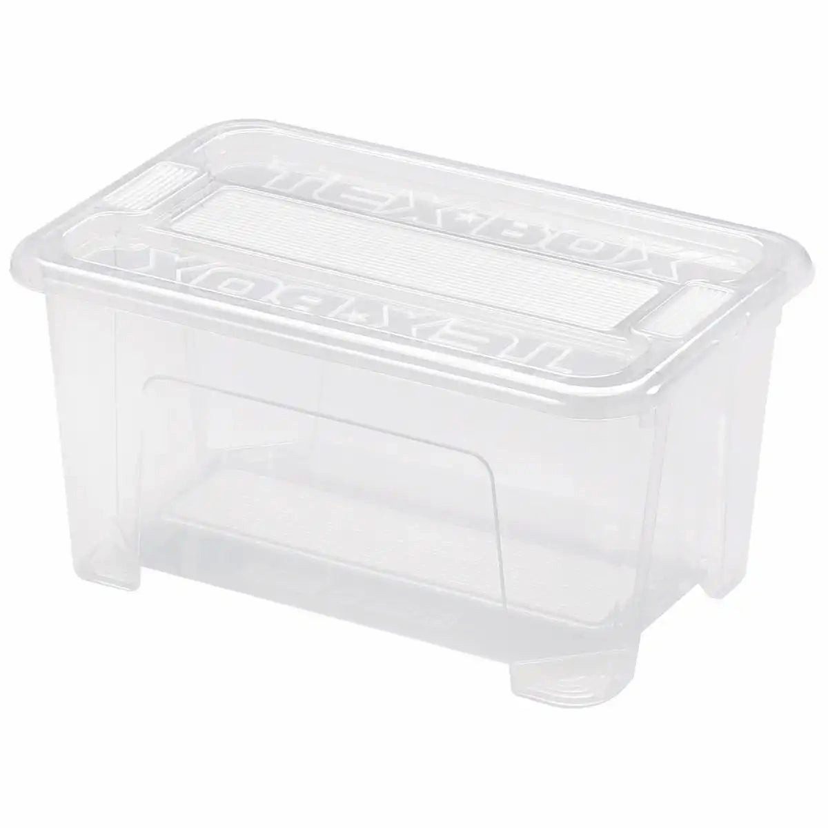 Heidrun Spiel HEIDRUN TexBox 4,5l Aufbewahrungsbox 28x18,5x14cm - Transparent mit De