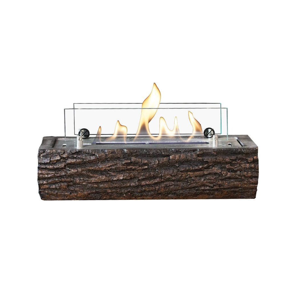 XARALYN Echtfeuer-Dekokamin Ethanol Tischkamin - Woody - Holzoptik - 2 KW Heizung