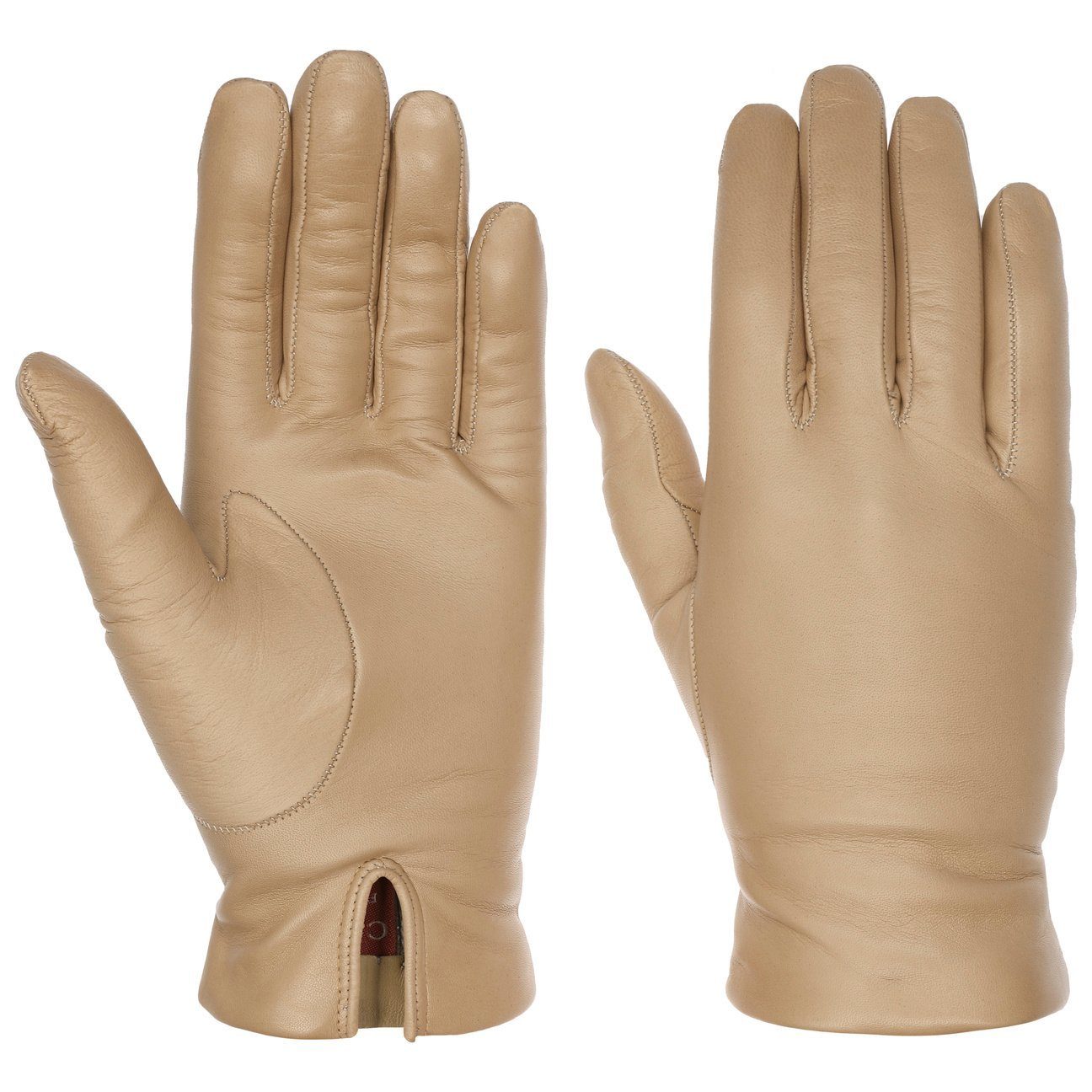 Caridei Lederhandschuhe (1-St) Fingerhandschuhe mit Futter, Made in Italy günstig online kaufen