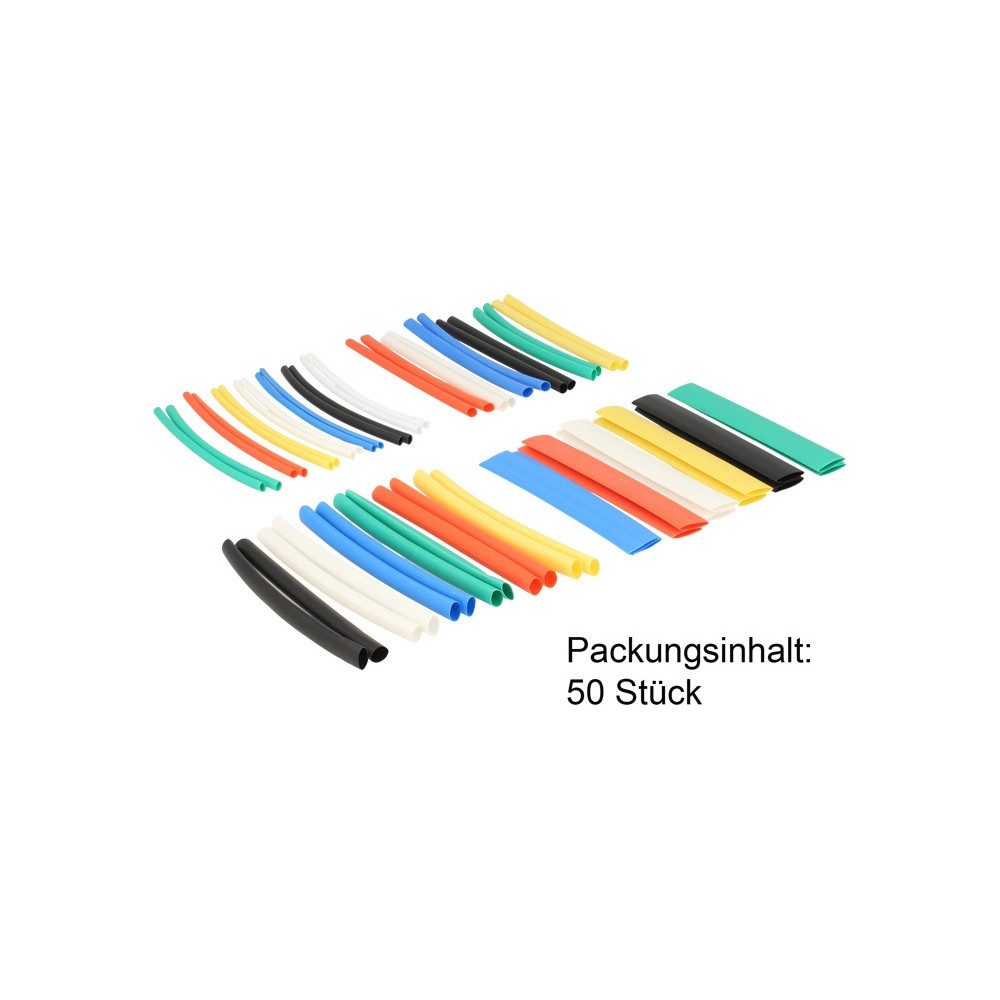 DeLOCK Schrumpfschlauch Set bunt 50tlg - Schrumpfschl. Elektro-Kabel