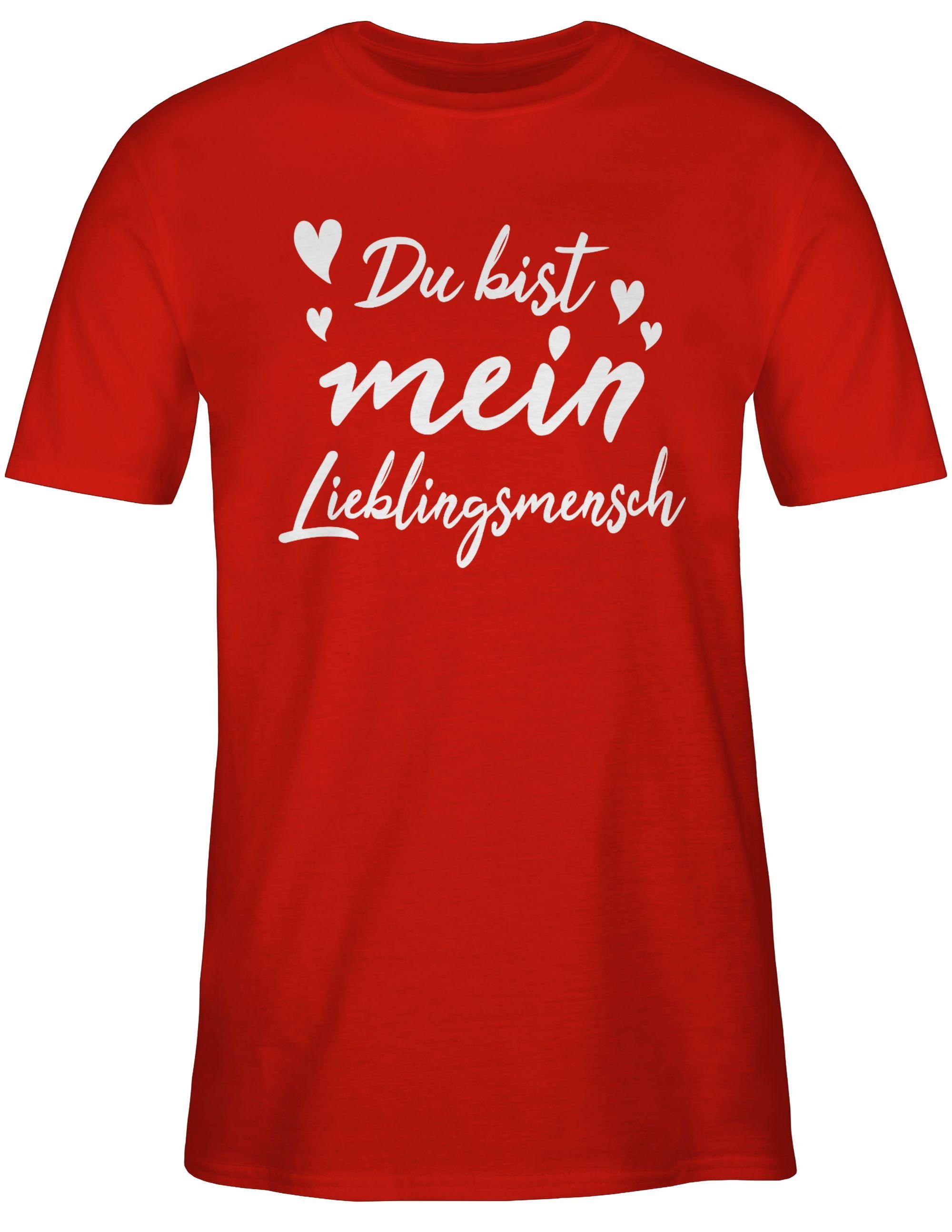 Shirtracer T-Shirt Du bist mein Lieblingsmensch - Herzmensch Herzens Mensch günstig online kaufen