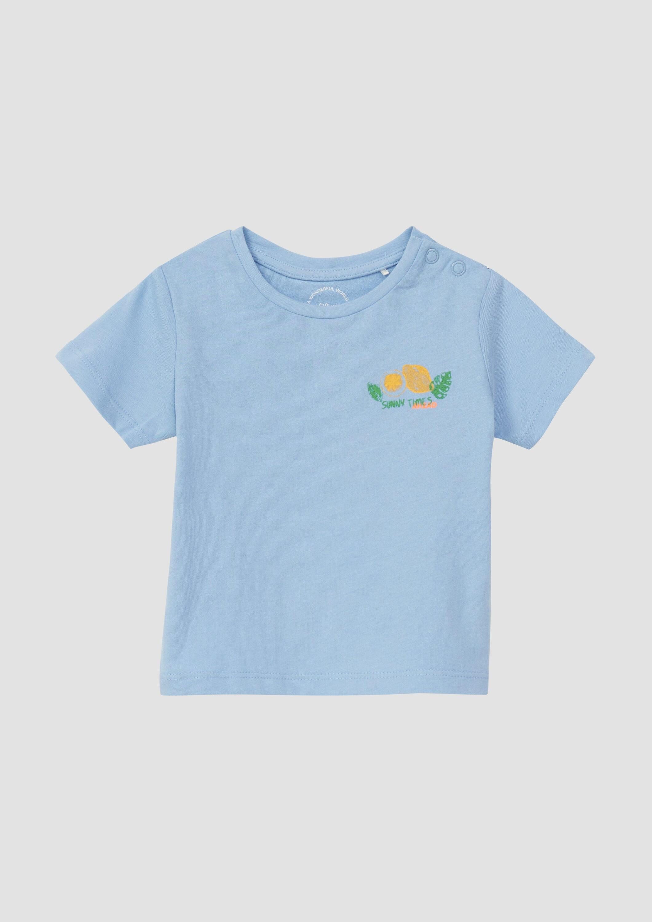 s.Oliver Kurzarmshirt T-Shirt T-Shirt aus Baumwolle mit kleinem Früchteprint