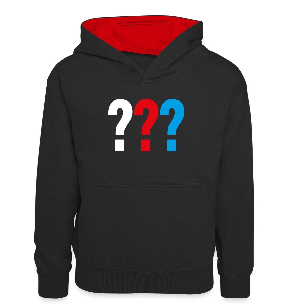 Hoodie Die Drei Fragezeichen Logo Kinder Kontrast-Hoodie