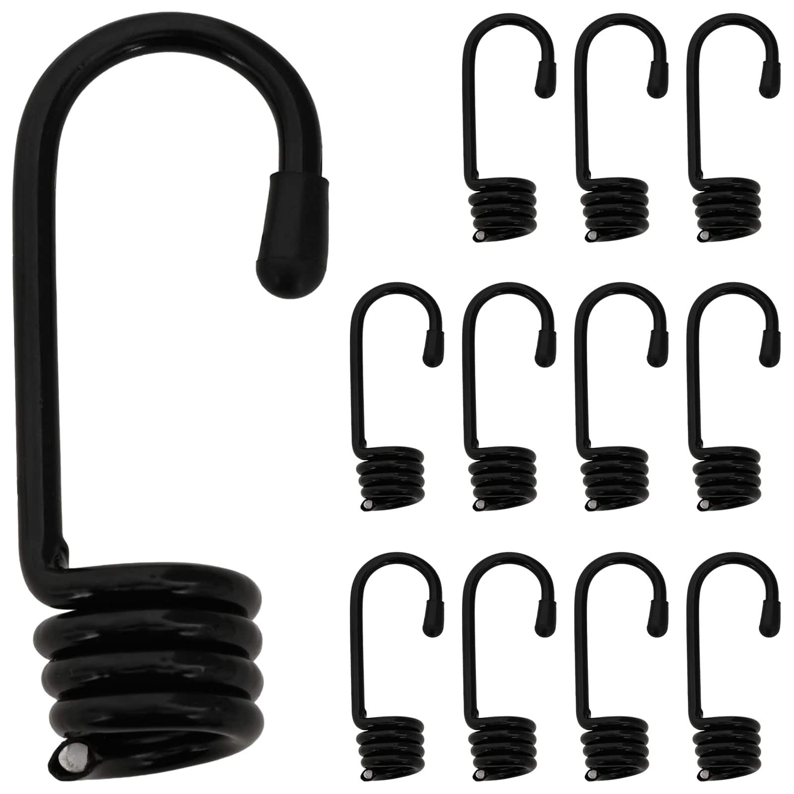 vidaXL Zeltteppiche Haken 12 Stk. Schwarz 10 mm x 5 cm Stahl