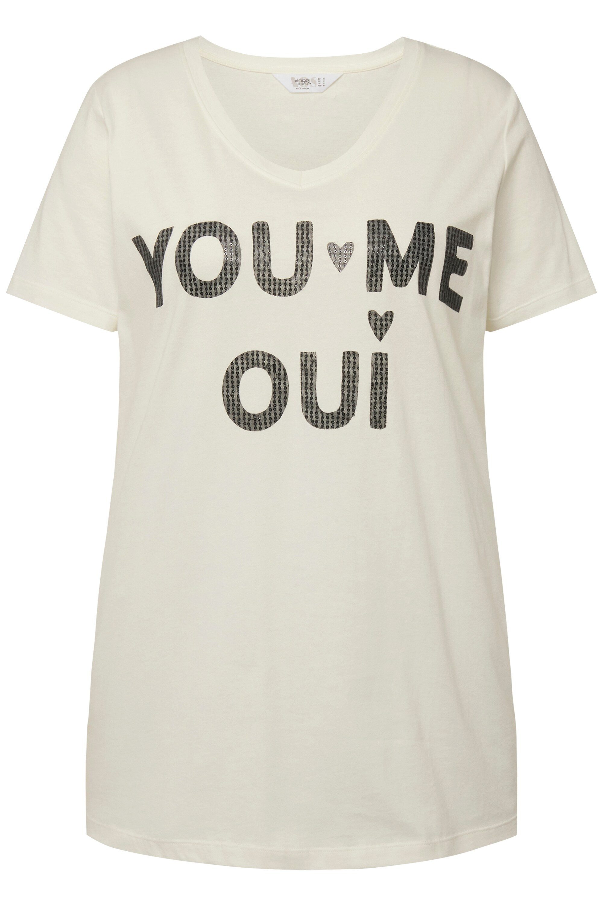 Angel of Style T-Shirt T-Shirt Pailletten-Schriftzug günstig online kaufen