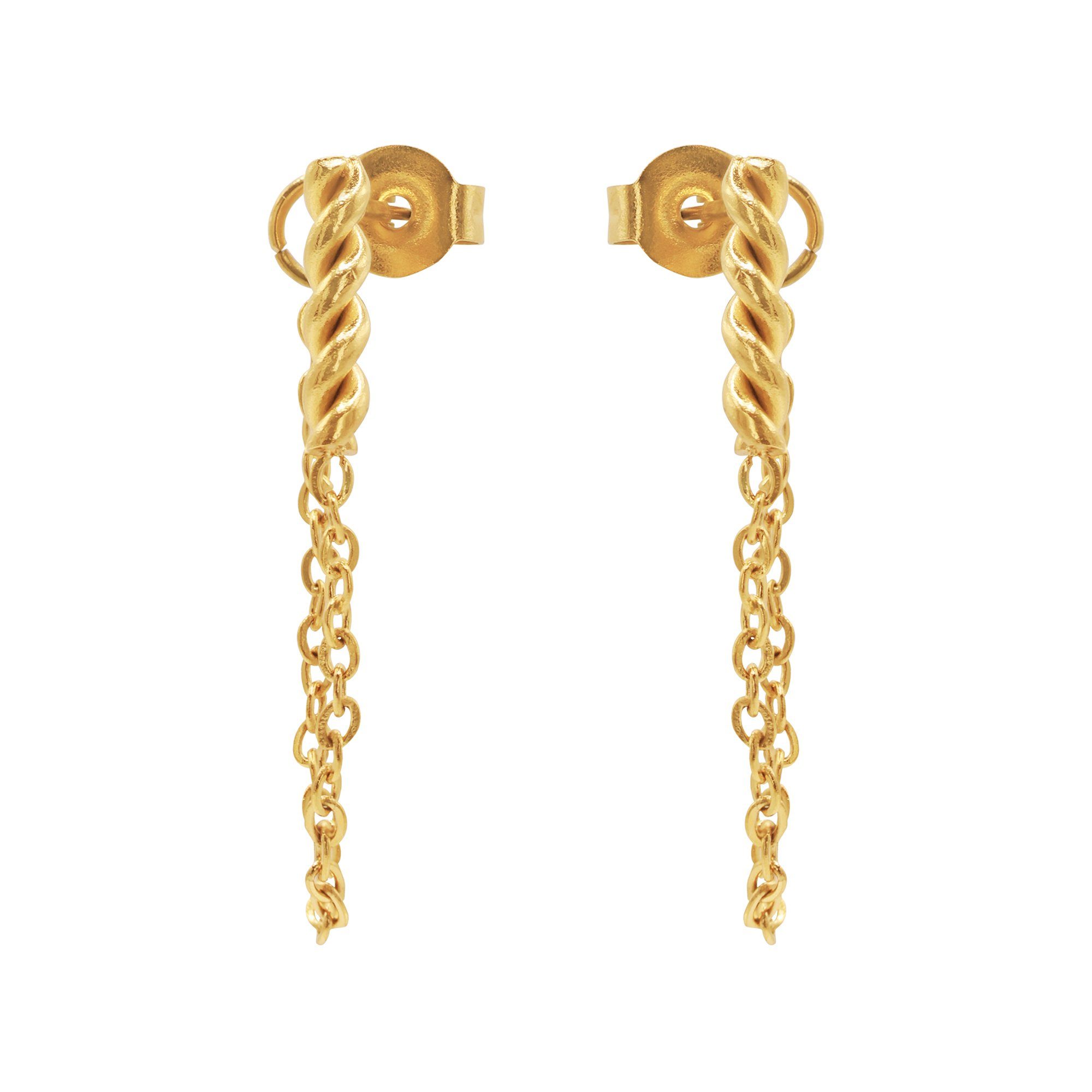 (Ohrringe, Paar Kette Frauen Ohrringe Geschenkverpackung), inkl. Amira Heideman goldfarben mit Ohrstecker