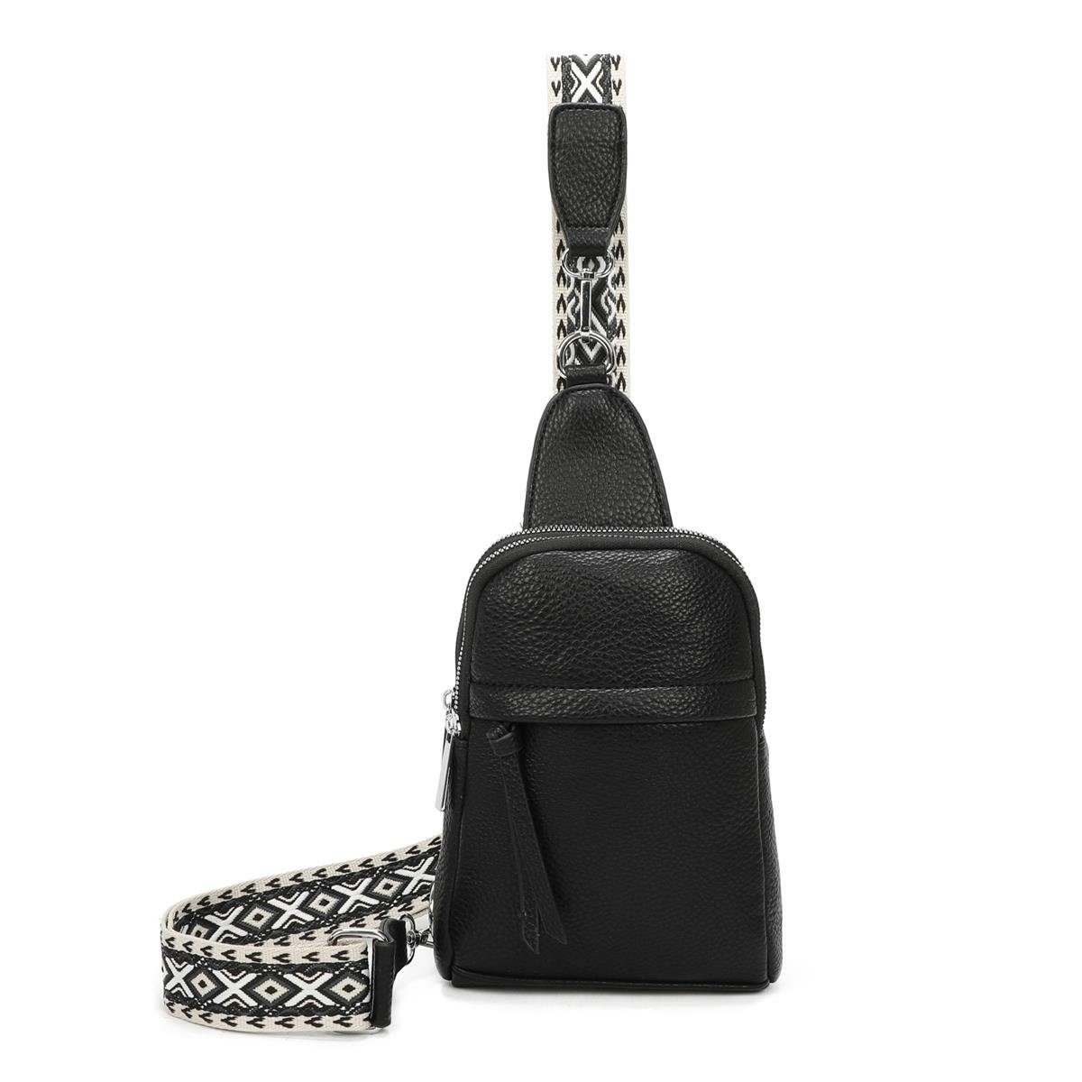 ITALYSHOP24 Schultertasche Damen Sling-Tasche Crossbody Brusttasche Bodybag günstig online kaufen